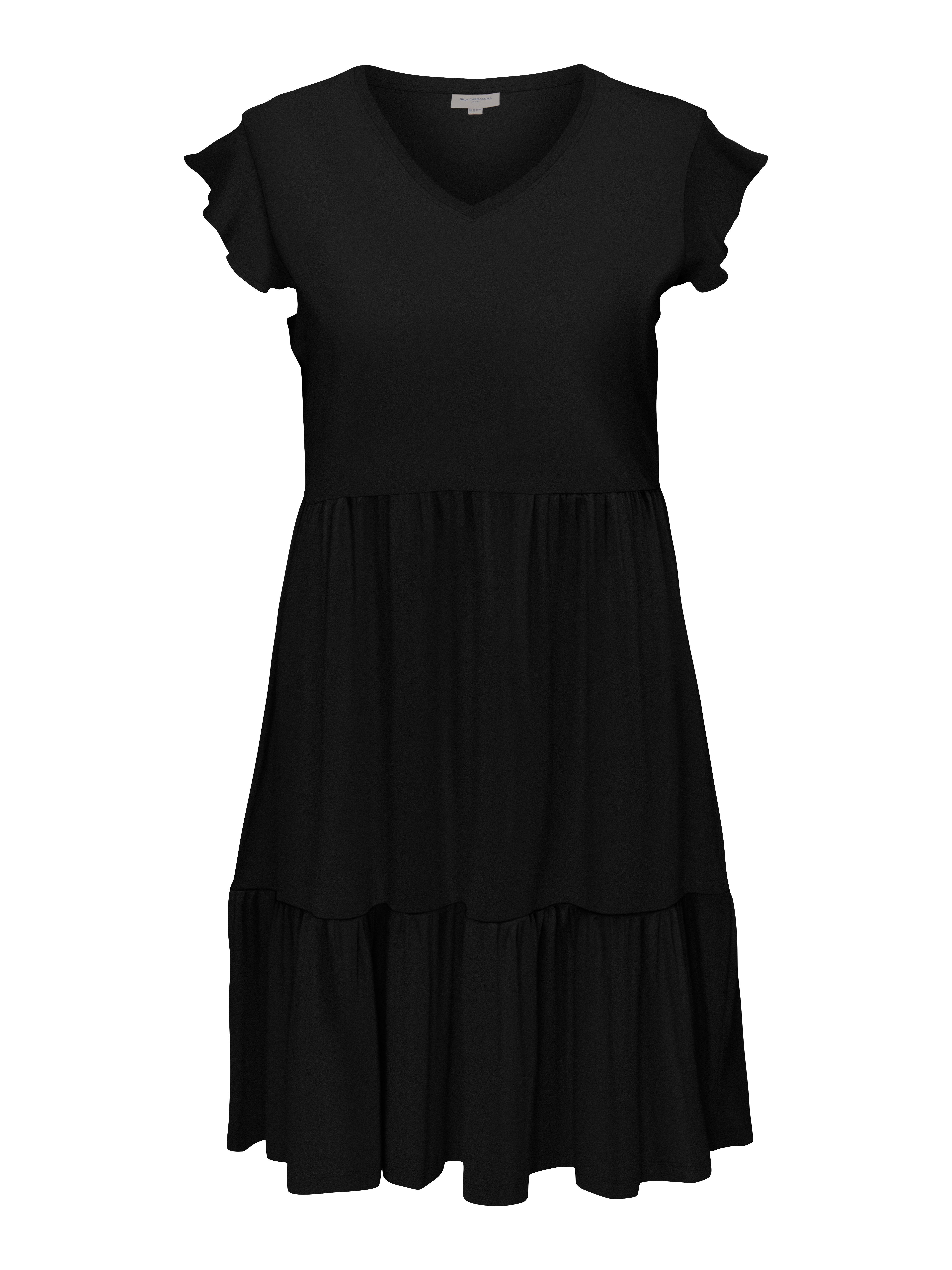 ONLY CARMAKOMA Jerseykleid CARMAY LIFE CAP SL FRILL DRESS JRS NOOS Sommerkl günstig online kaufen