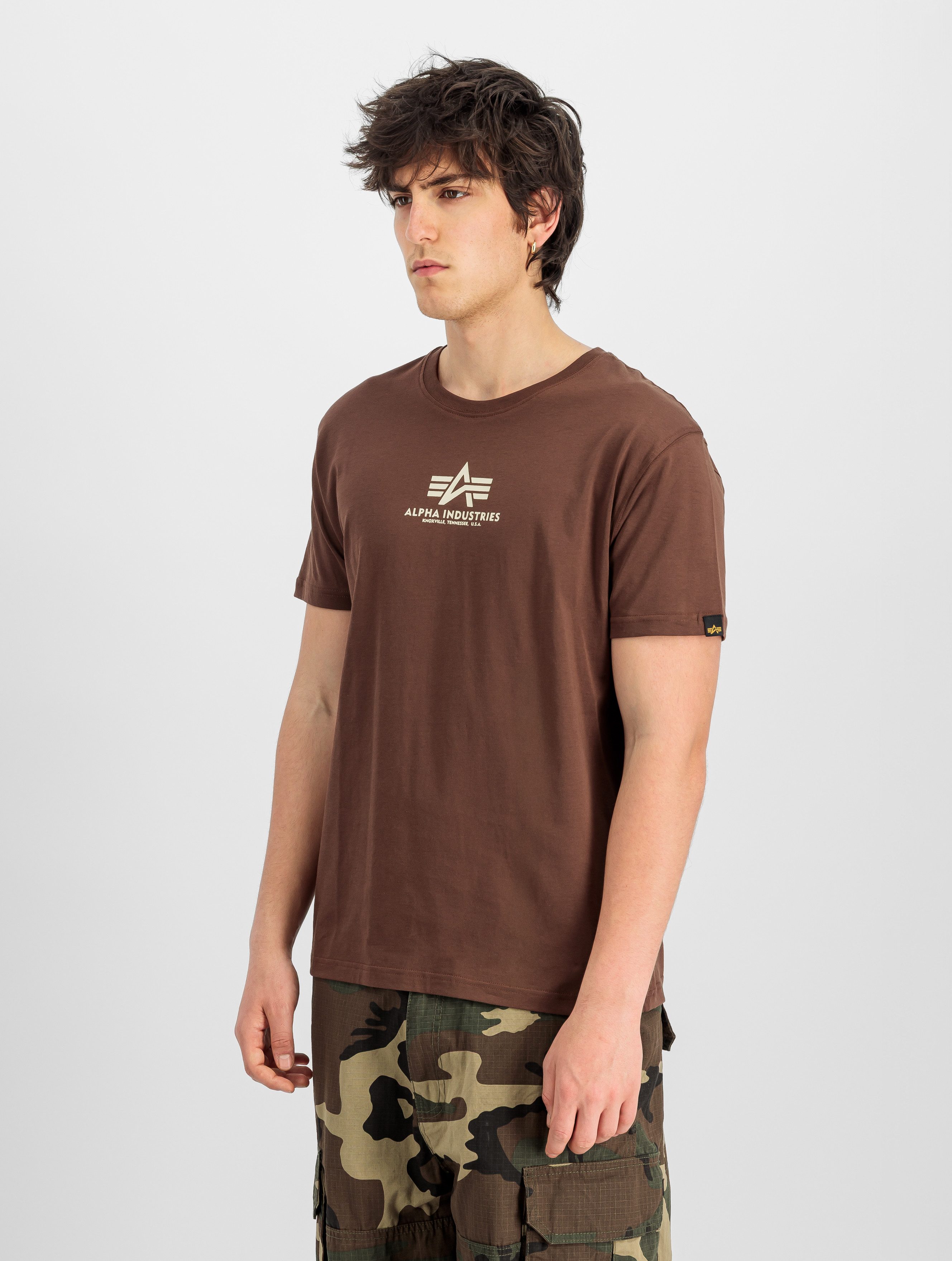 Alpha Industries Rundhalsshirt Basic T ML Baumwolle, regular fit