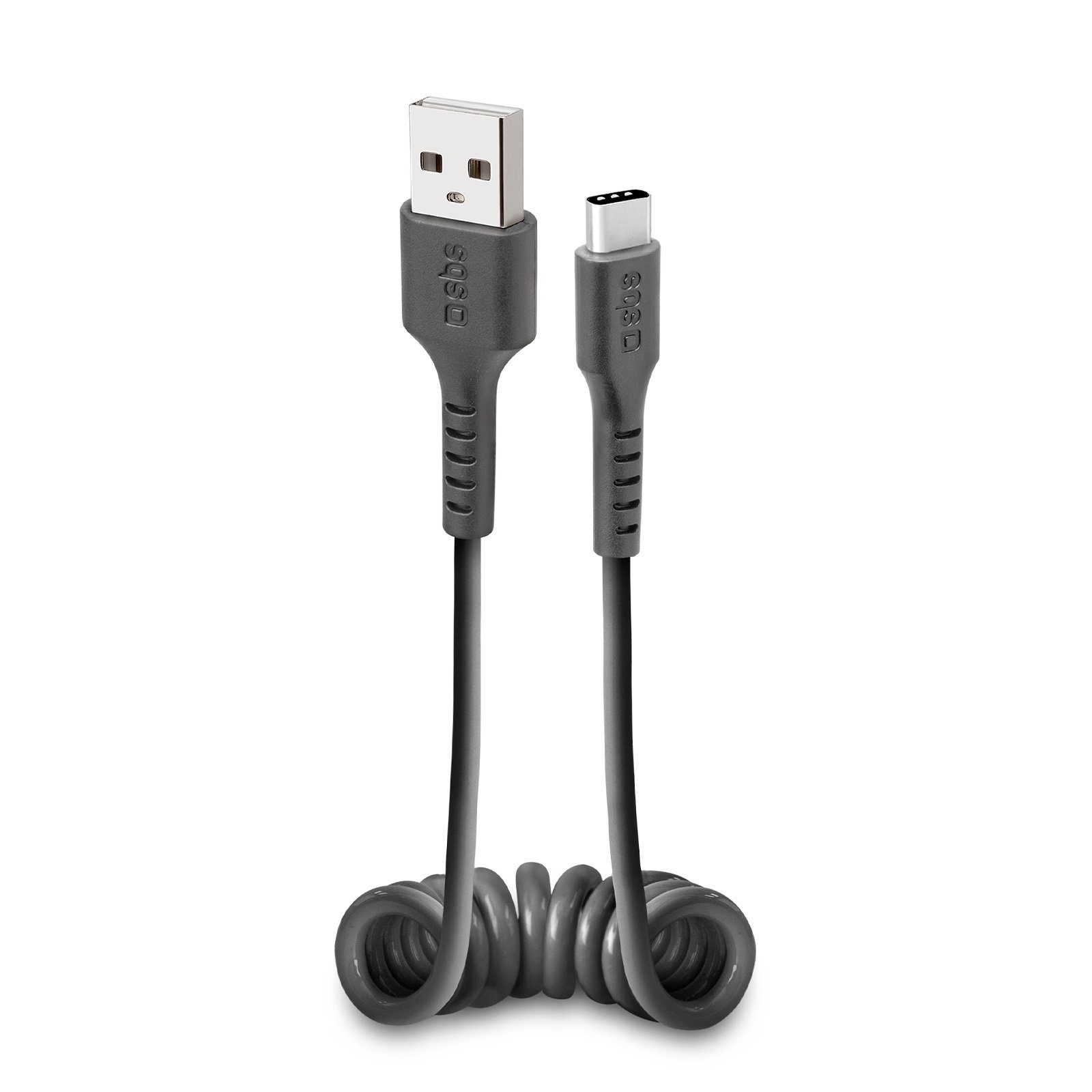Verbindungskabel doppelt geflochtenes Nylon USB-2.0-Standard USB Typ C auf USB Typ C Silber Basics 0,9 m