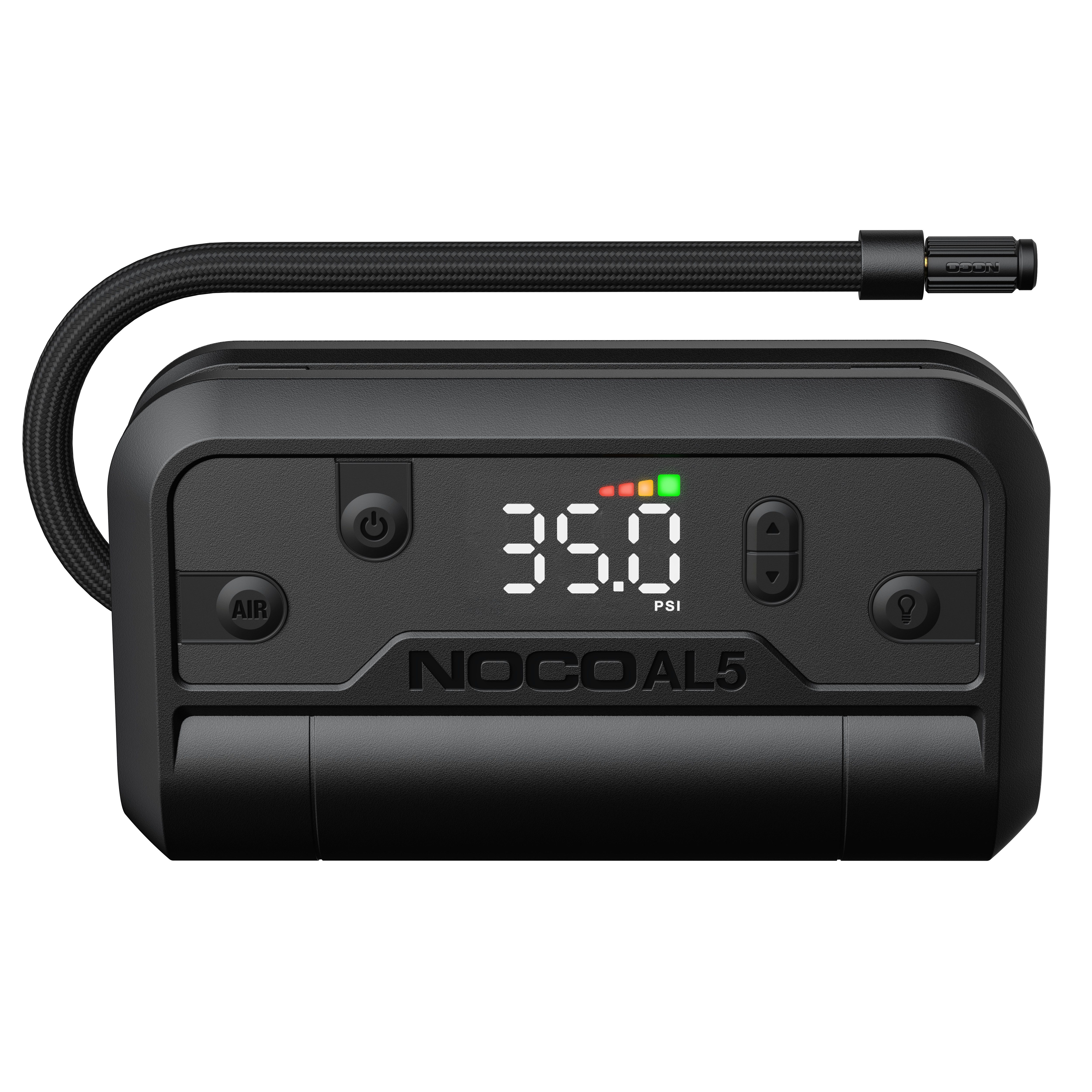 Noco Akku-Handkompressor NOCO AL5 Portabler Kompressor, 90 W, max. 8.96 bar, 0 l, Verpackung, 4-tlg., incl. Zubehör, Akku-Kompressor