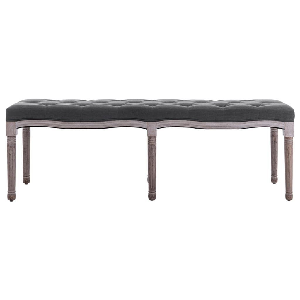 furnicato Truhenbank Luxuriöse Polsterbank Dunkelgrau 150x40x48 cm mit Massivholz-Rahmen, Elegante Sitzbank mit kannelierten Beinen für Ihren Wohnraum