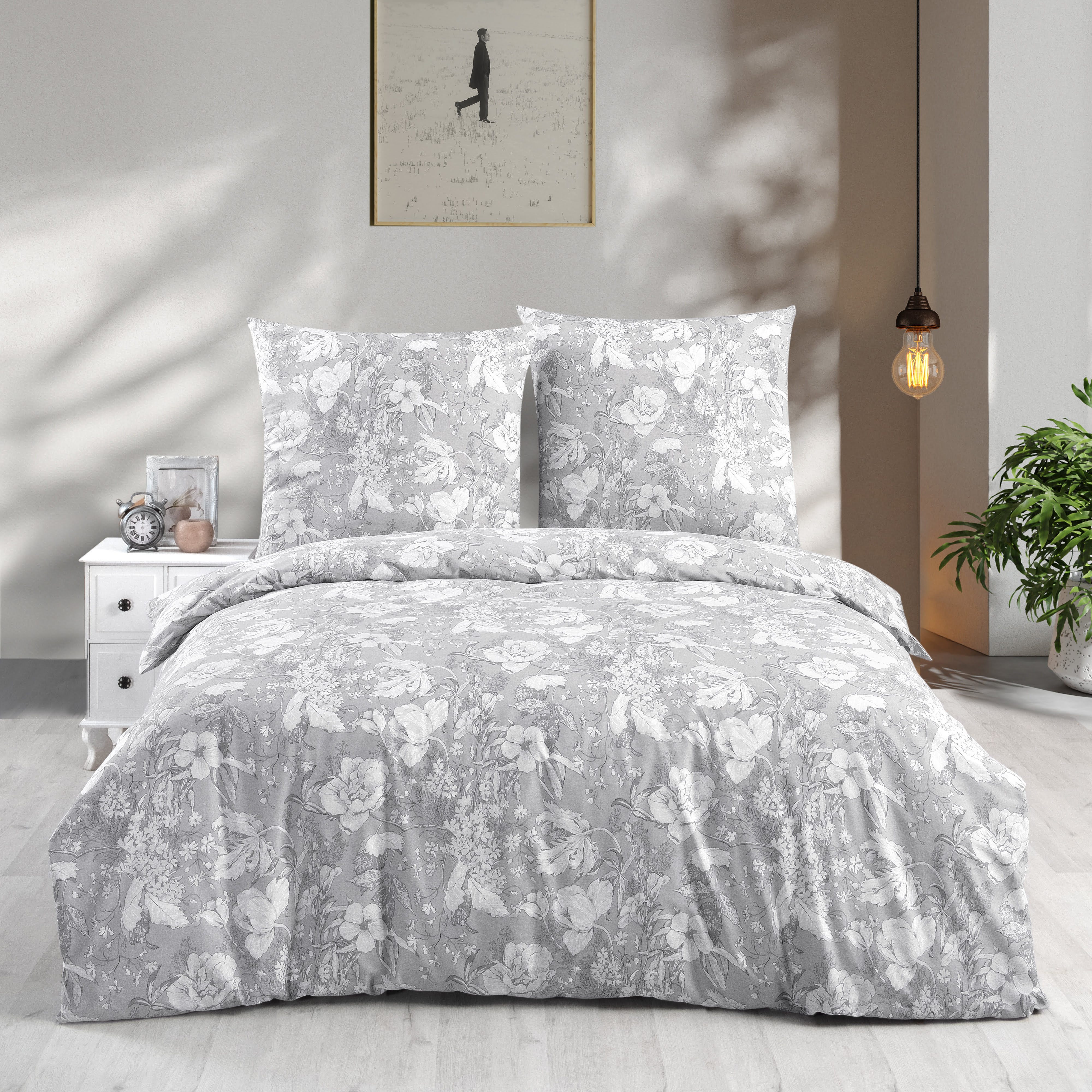 yadetextil Bettwäsche Bettwäsche-Set Destin 200x220 cm, Renforce, 3 teilig, Bettwäsche-Set, 200x220 cm, Destin