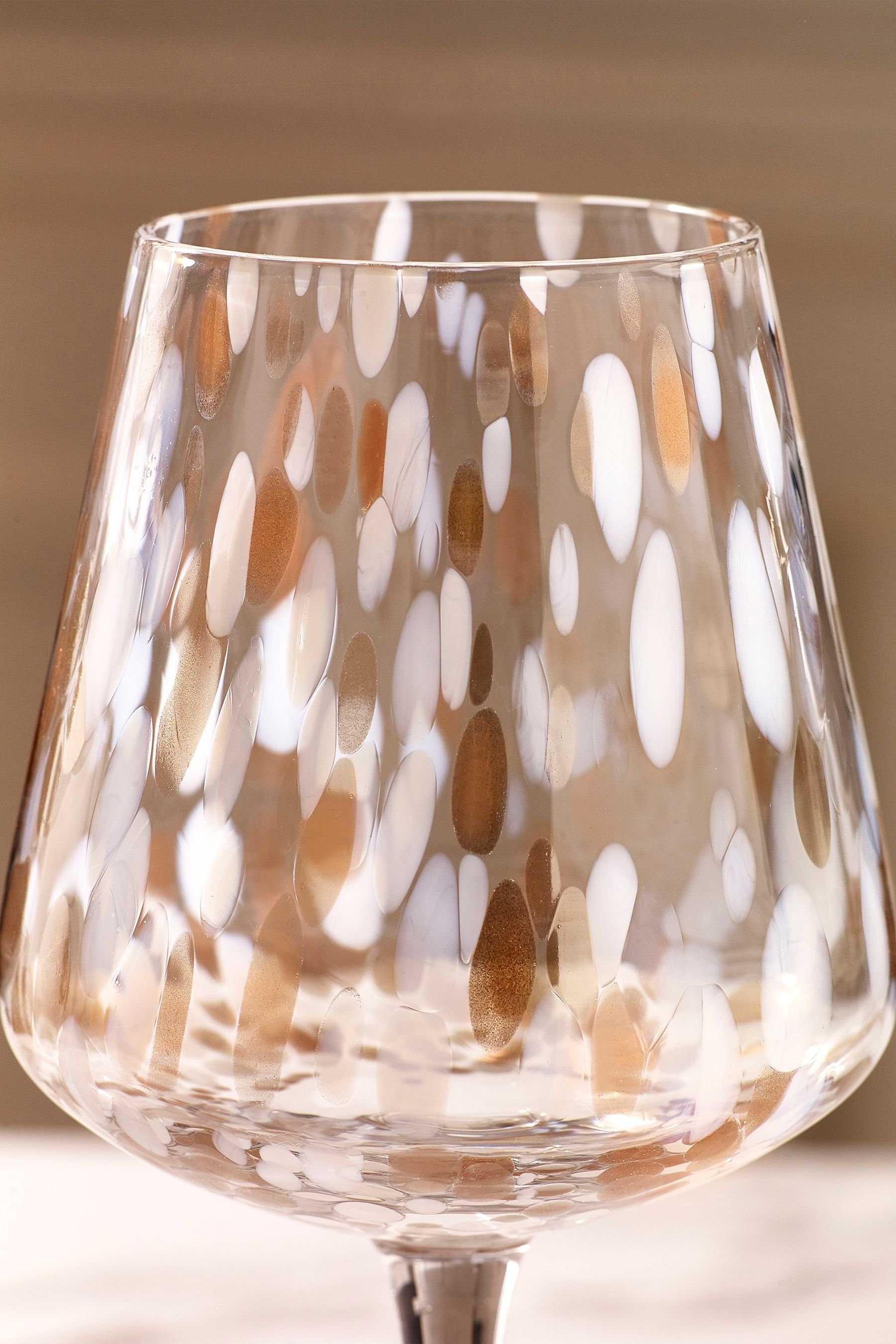 Next Weinglas Weingläser im Konfetti-Design, 2er-Set, 1-tlg., Glas