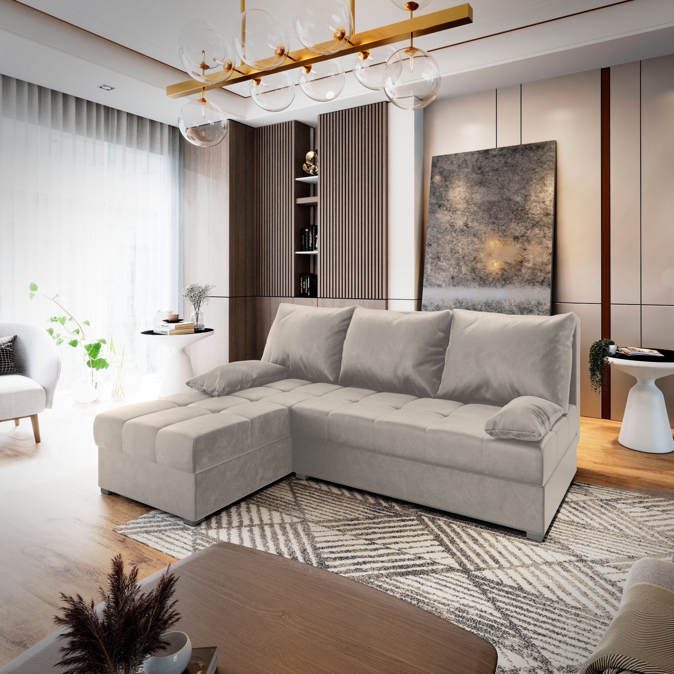 Masseno Ecksofa RITA mit Schlaffunktion L-Form, günstig online kaufen