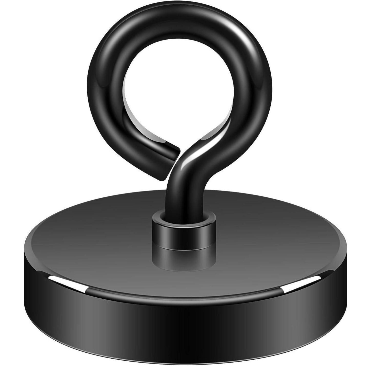 LuxusKollektion Angelstuhl Magnet Neodym 362.9kg Groß Stark Fischen 76.2mm Schwarz