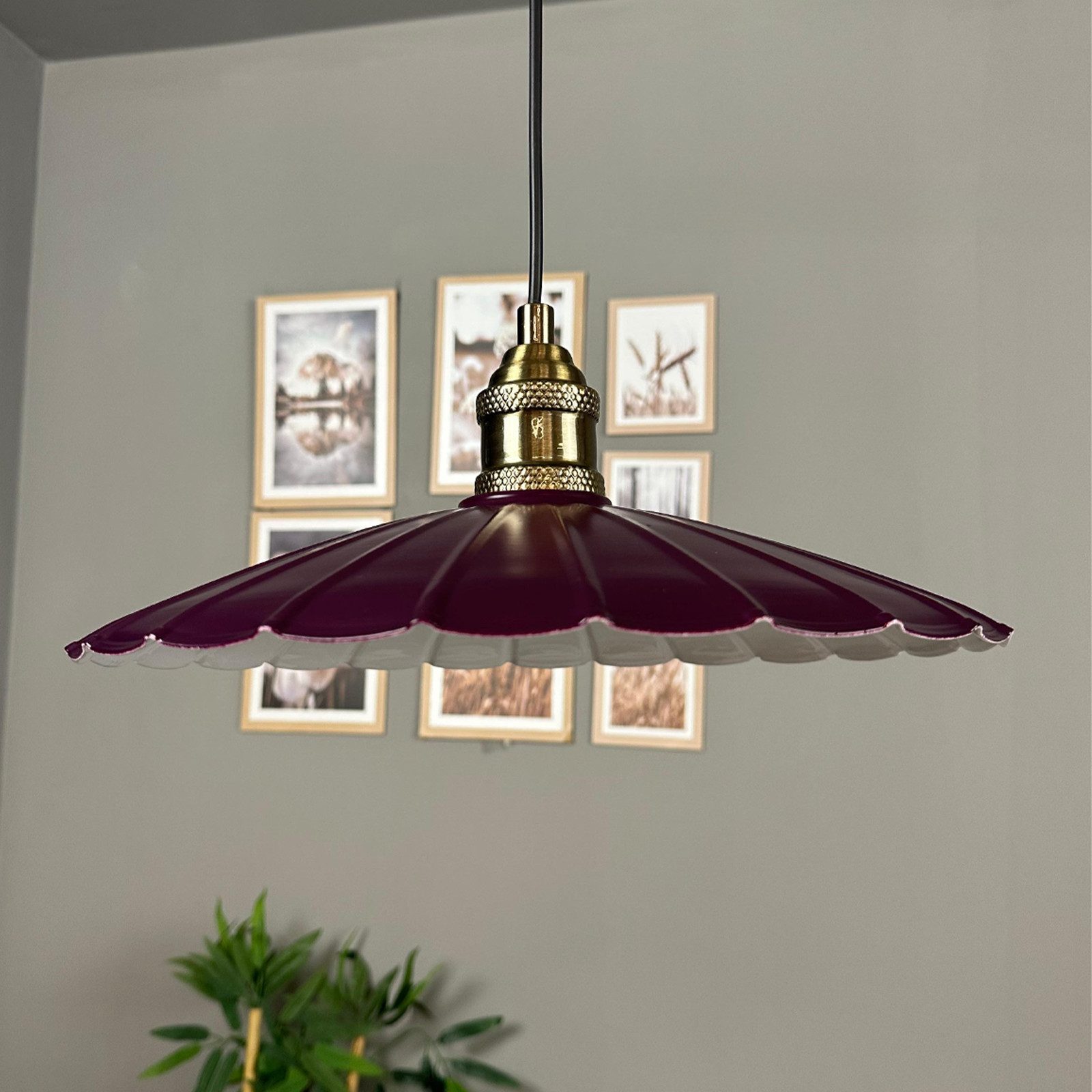 Bamyum Pendelleuchte Pendelleuchte Risso Metall Ø34cm, Modern Hängelampe, ohne Leuchtmittel