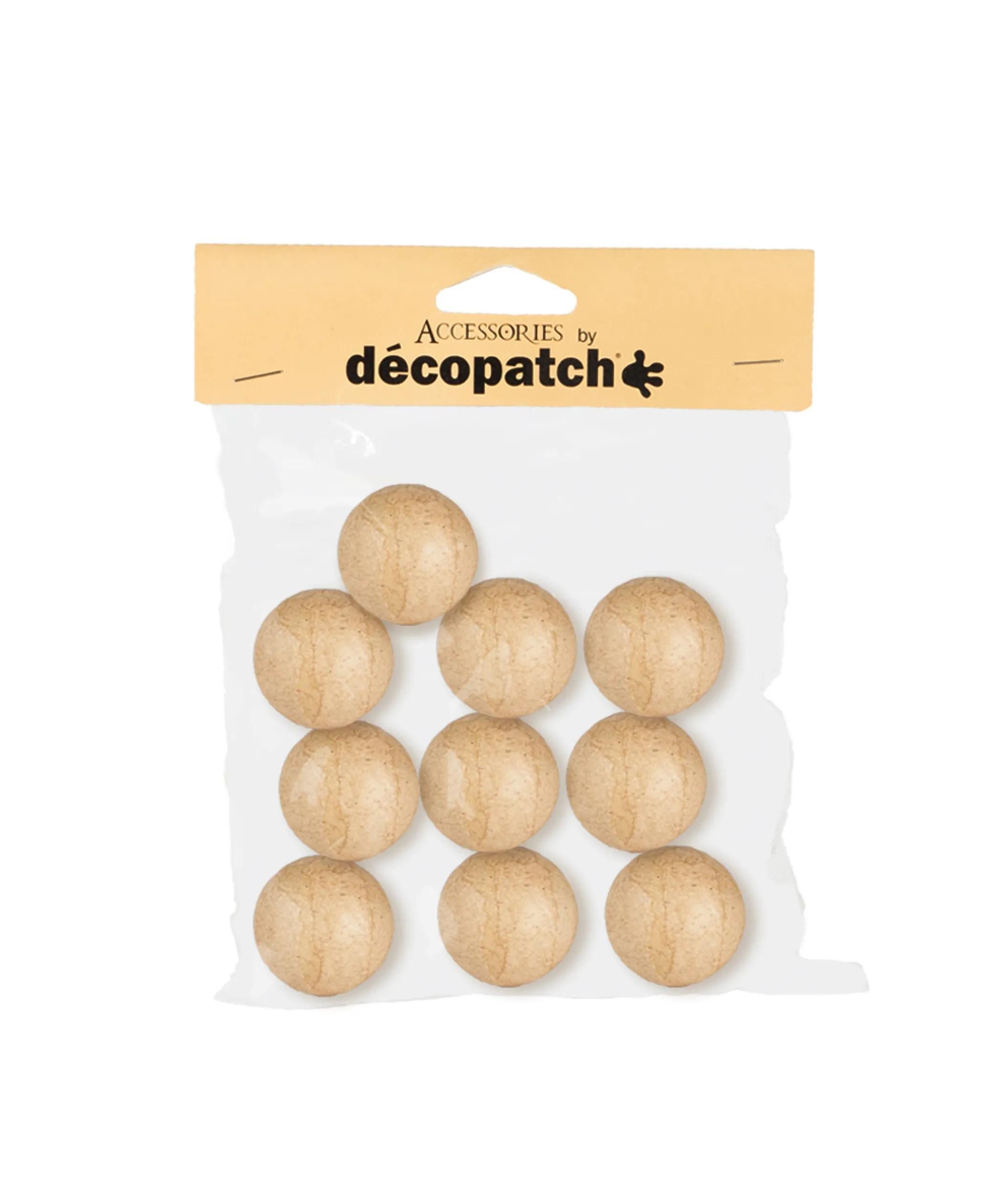 CLAIREFONTAINE Papierdekoration Packung 10 kleinen Kugeln zum Aufhängen, 4x7x20 cm Kartonbraun NO063C, DECO-Supports