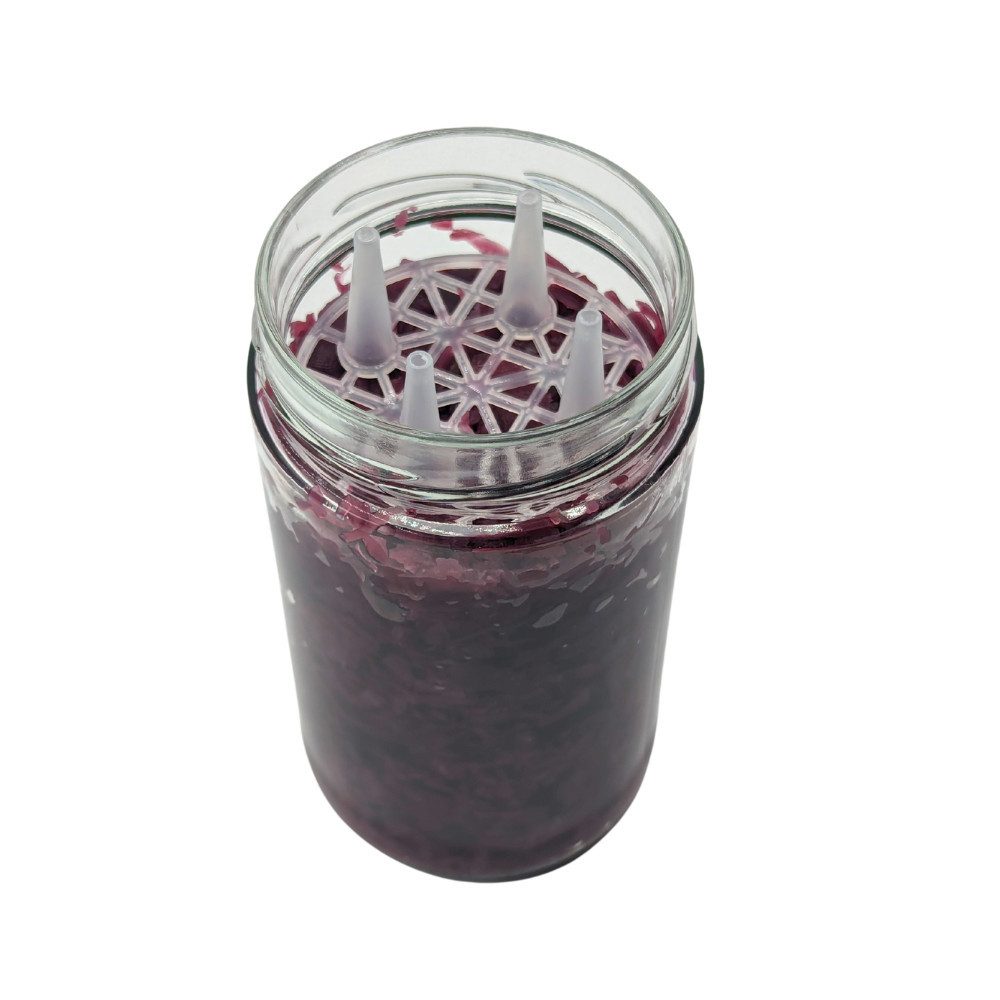 mikken Fermentationsglas Fermentieren Starter Set 6 Fermentiergläser 720 ml, (Start-Set zum Fermentieren mit 6 Gläsern, 6er Set zum Fementieren), Made in Europe