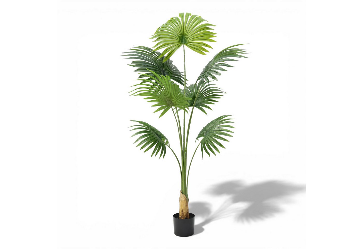 Kunstpalme Künstliche Palme Fächerpalme 160 cm groß im Topf Dekopalme Palme, Arnusa, Höhe 160 cm, tropische Zimmerpflanze