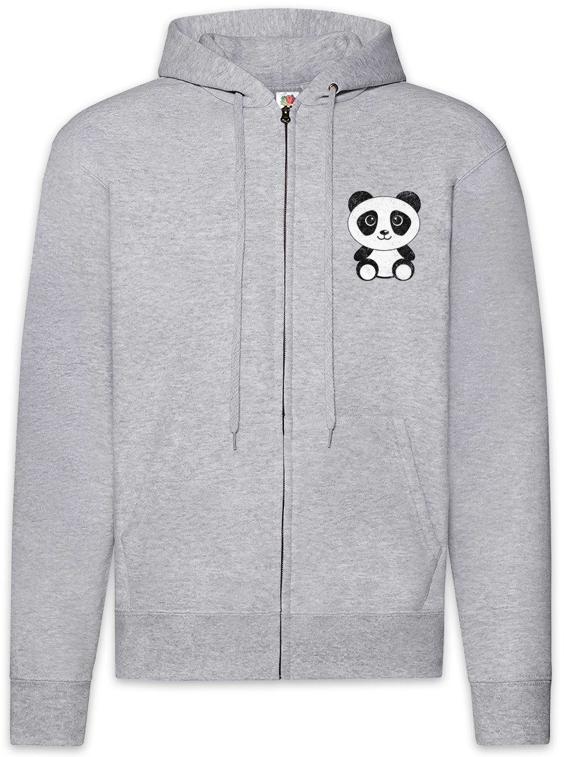 Sweatjacke Panda I Zipper Hoodie Comic Look Bear Bär Cutie Süß Cute Cartoon Sweet