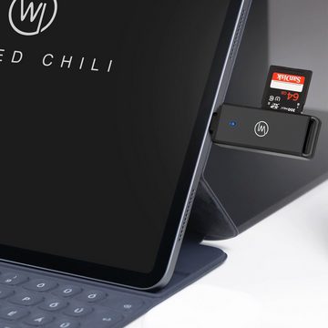 Wicked Chili USB-C SD & Micro SD Kartenleser für MacBook/iPad Pro USB-Adapter USB-C zu SD, MicroSD, Kartenlesegerät für SD und Micro SD-Karten für MacBook Pro, iPad Pro 2
