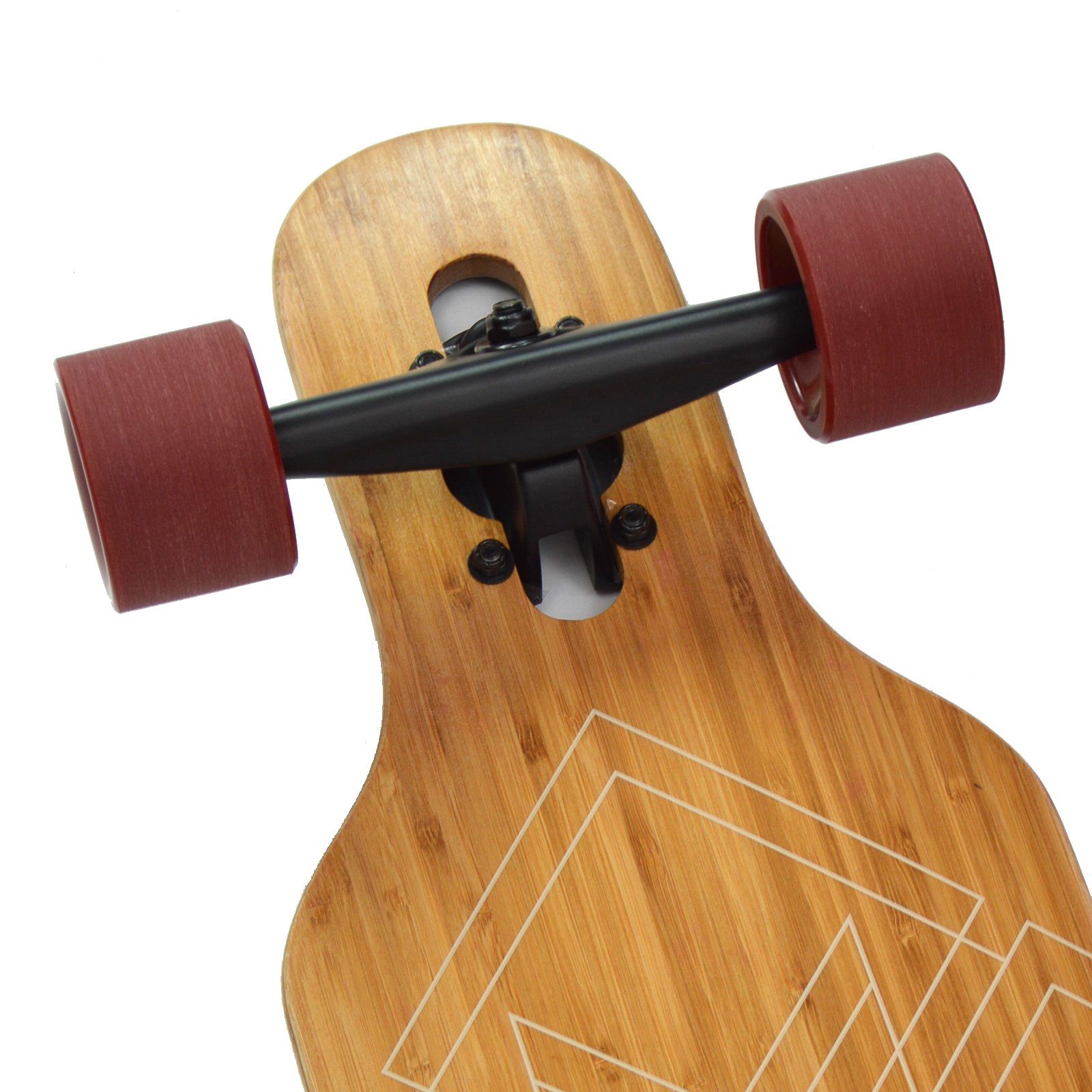 Apollo Longboard Twin Tip DT Longboard 39", aus Holz mehrlagig verleimt für Idealen Flex & Stabilität