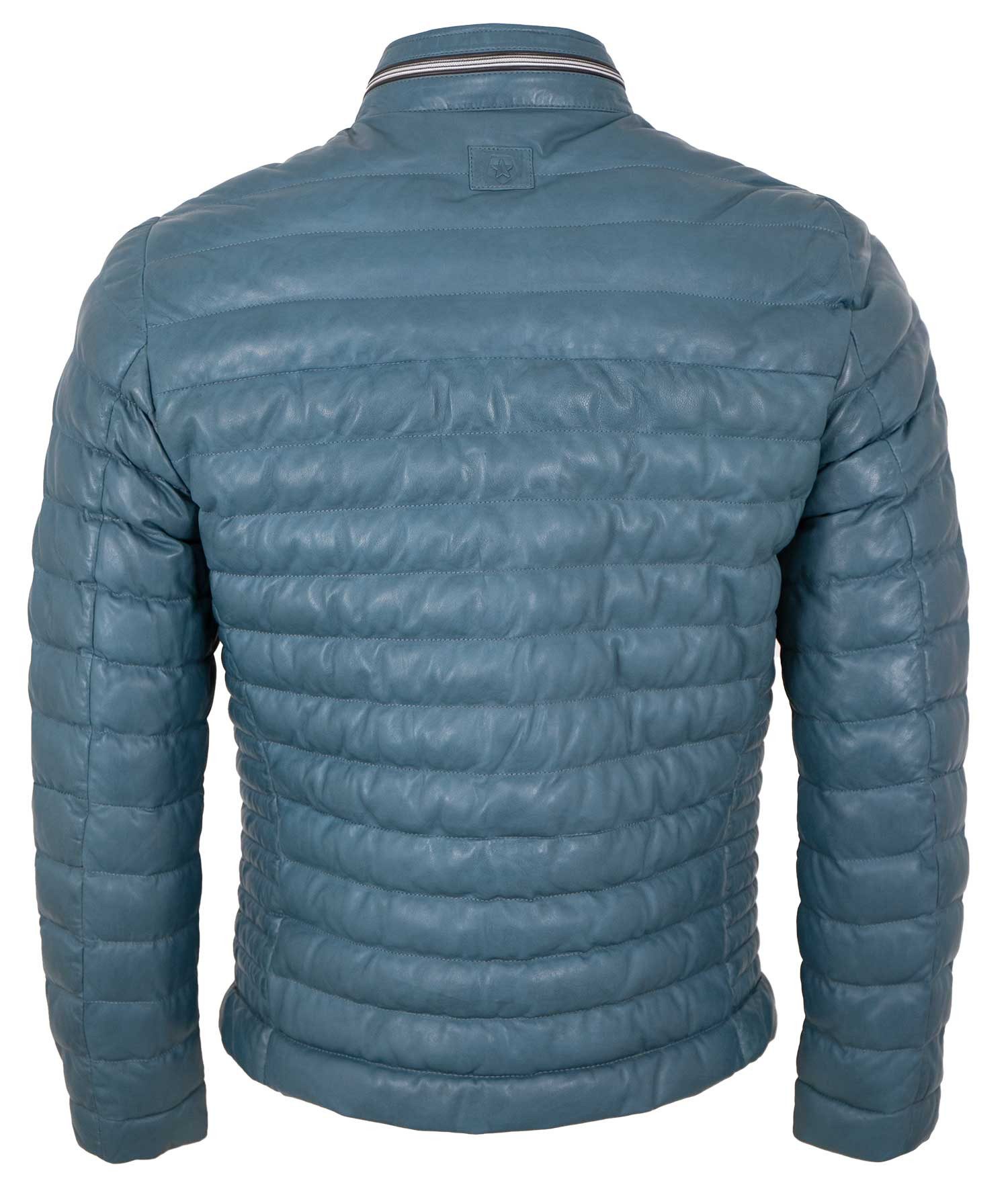 Milestone Lederjacke MSCortino Milestone - Herren Lederjacke Steppjacke Lammnappa himmelblau