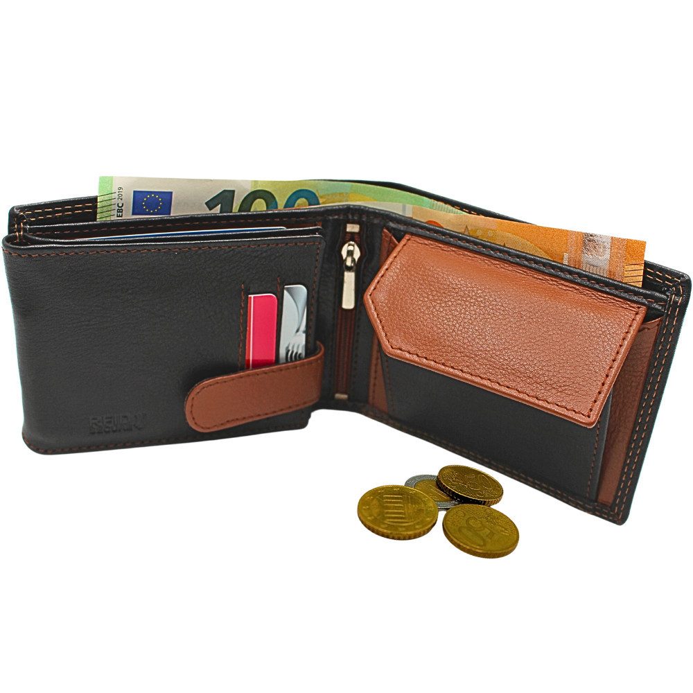 L&B Geldbörse Nappaleder Bi-Color Portemonnaie, mit RFID-Schutz >287< Geldb günstig online kaufen