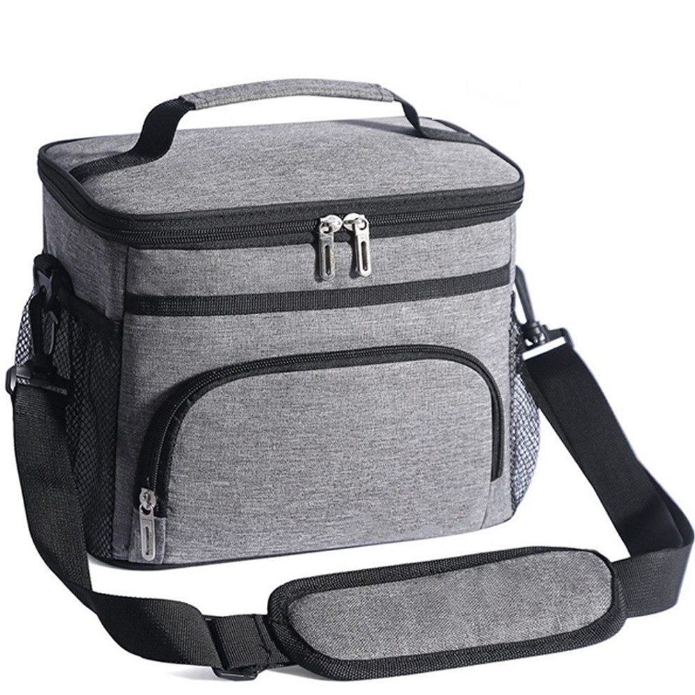 Picknickkorb 15L isolierte Lunchtasche (grau), Kühltasche, Picknicktasche