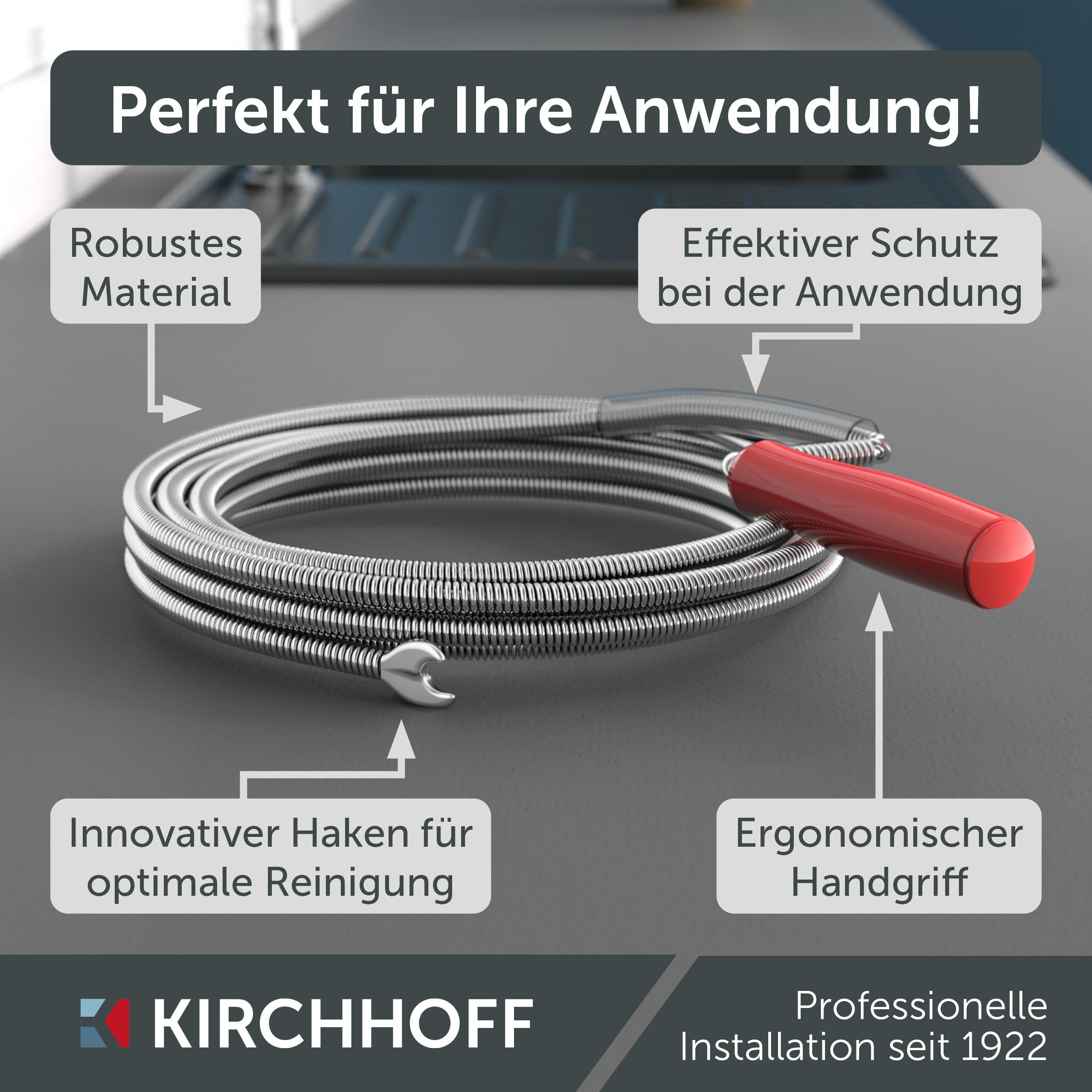 Kirchhoff Rohrreinigungsspirale, L: 500 cm