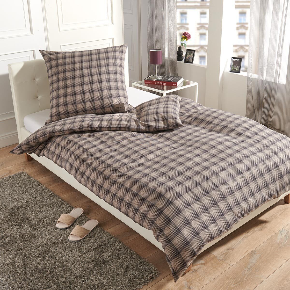 JOOP! Постельное белье Soft Checks, Flanell, 2 teilig