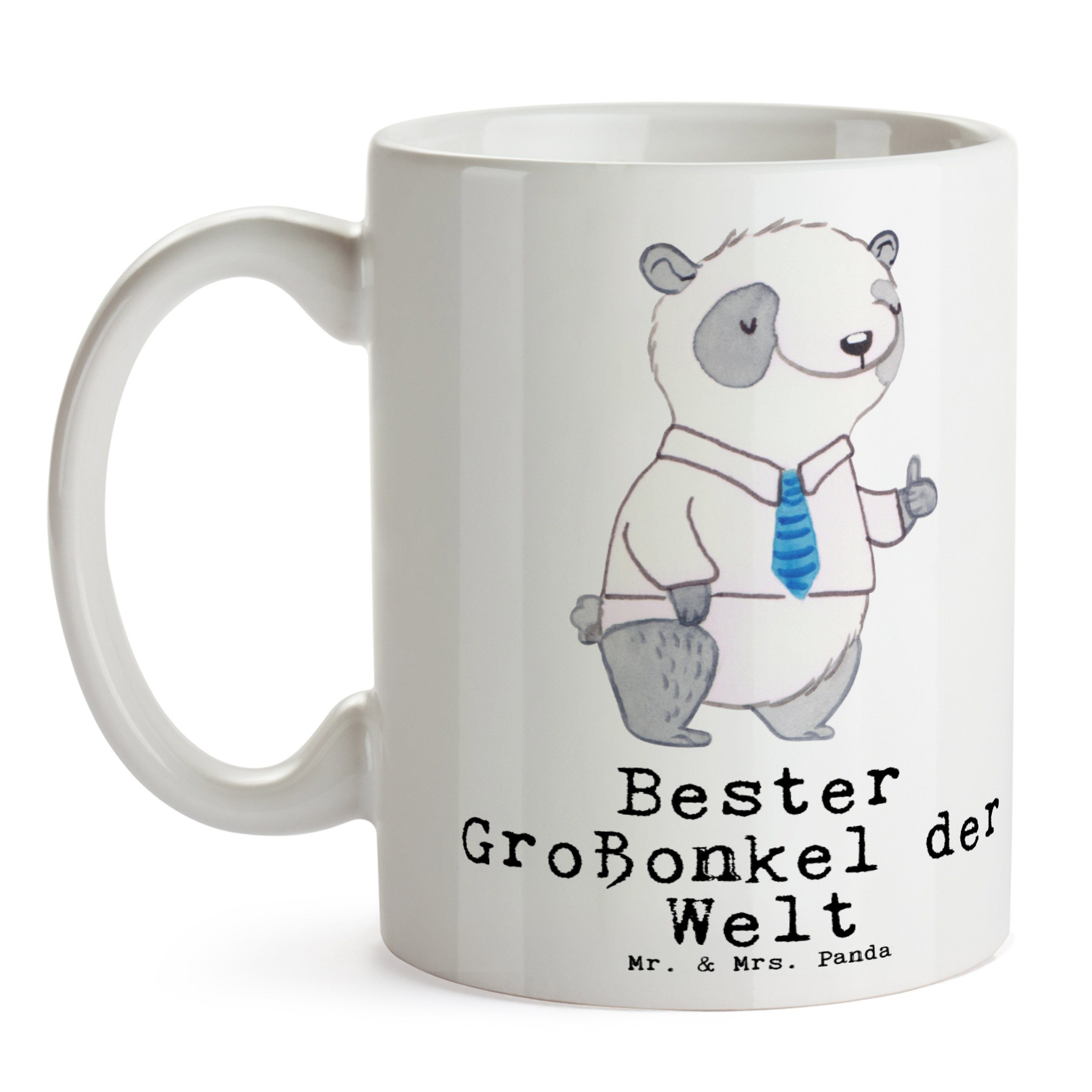 Geschenk, Weiß Tee, Tasse Keramik Büro, Mrs. - & Panda Großonkel der Becher, - Welt Geburtstagsgeschenk, Bester Mitbringsel, Kaffeetasse, Panda Mr. Kaffeebecher, Dankeschön,