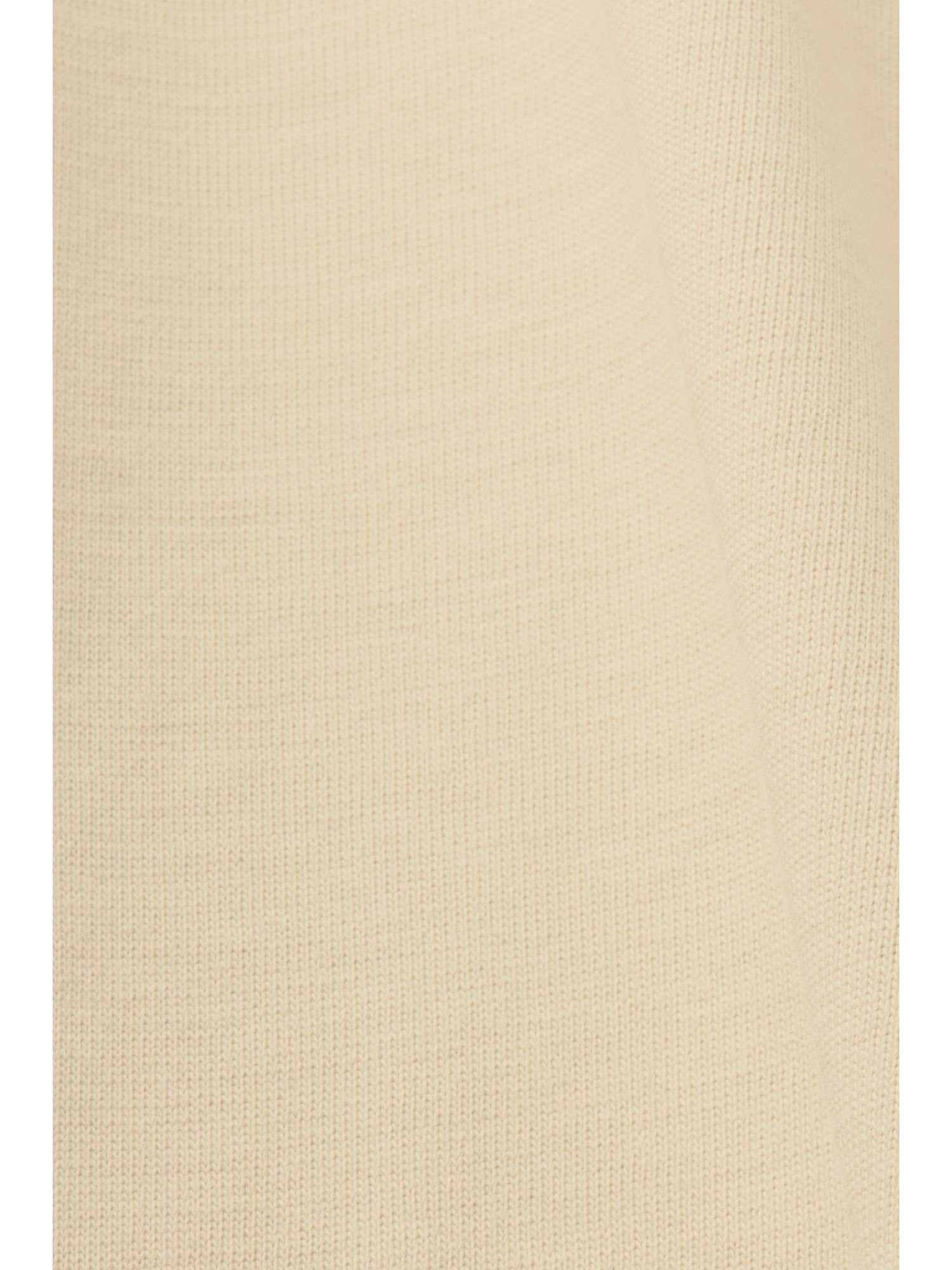 Esprit T-Shirt Baumwolle BEIGE (1-tlg) mit 100% KHAKI Jersey-T-Shirt Print,