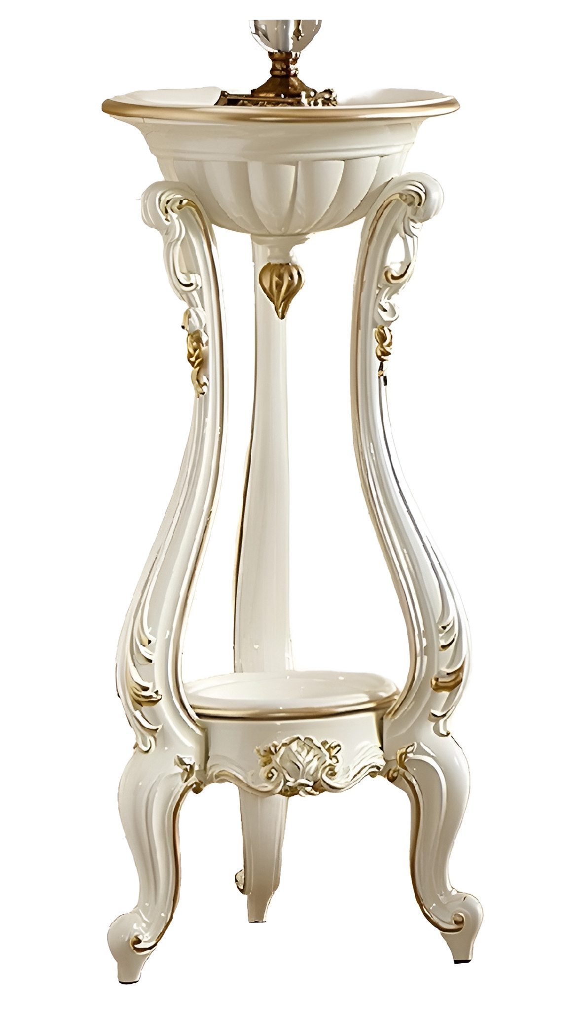 Xlmoebel Blumenständer Eleganter Vasenständer aus Holz im Barock-Rokoko-Stil (1 St., Vasenstaender), Hergestellt in Europa