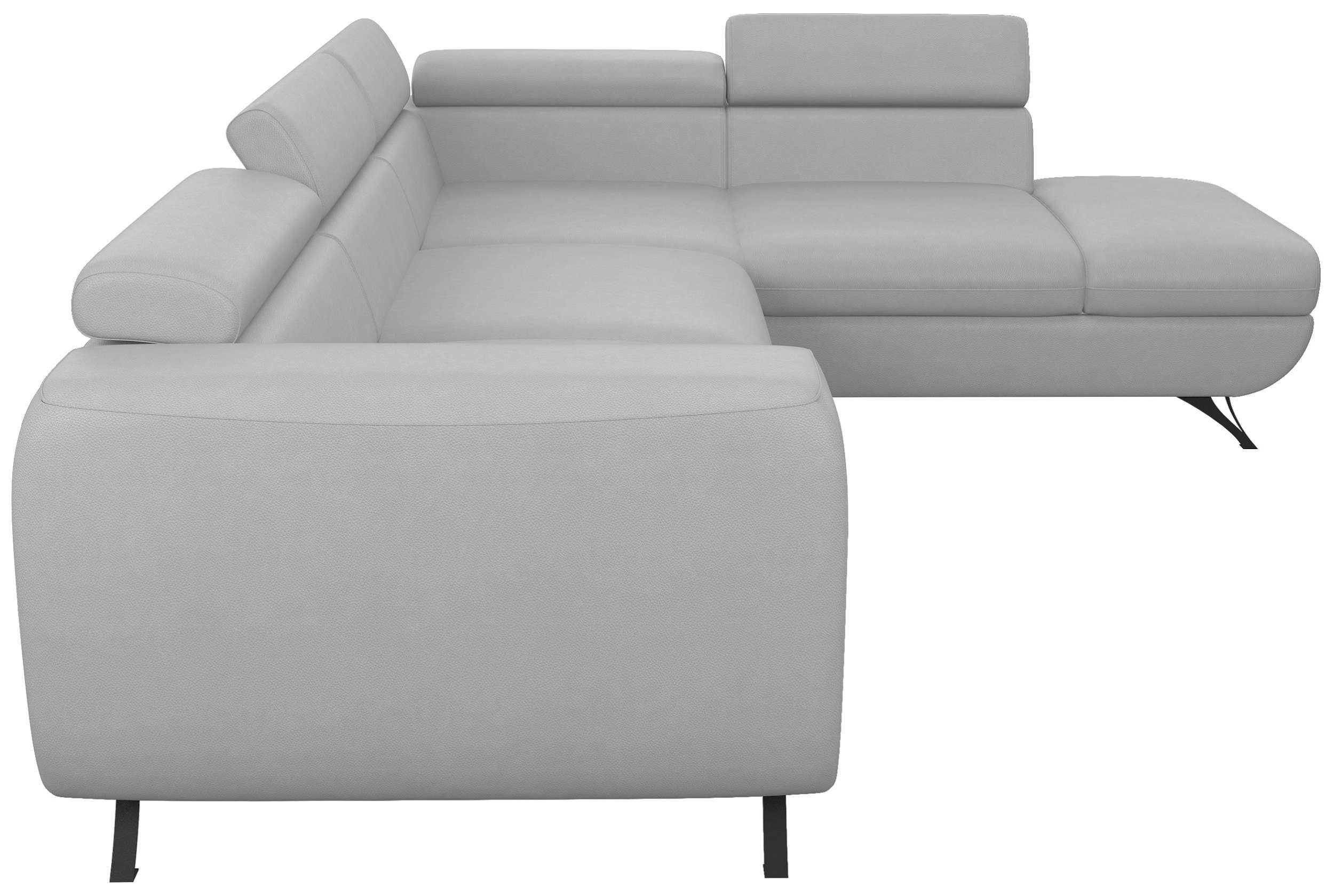 Stylefy Ecksofa im Modern Design, mane Bettfunktion mit frei links L-Form, stellbar, Raum rechts bestellbar, oder Bettkasten, Corina, Relaxfunktion und Eckcouch