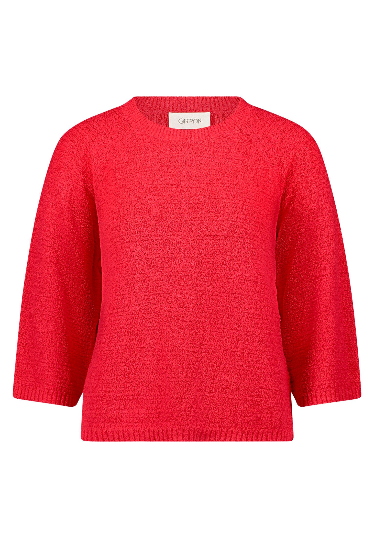 Cartoon Strickpullover Damen mit Rundhalsausschnitt (1-tlg)