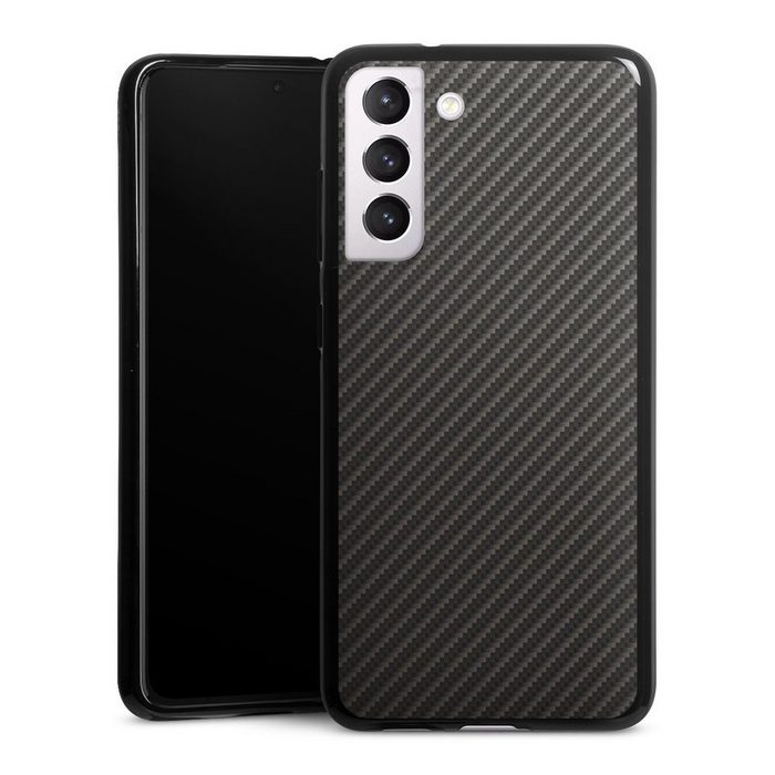 DeinDesign Handyhülle Metallic Look Muster Carbon Carbon Samsung Galaxy S21 FE Silikon Hülle Bumper Case Handy Schutzhülle