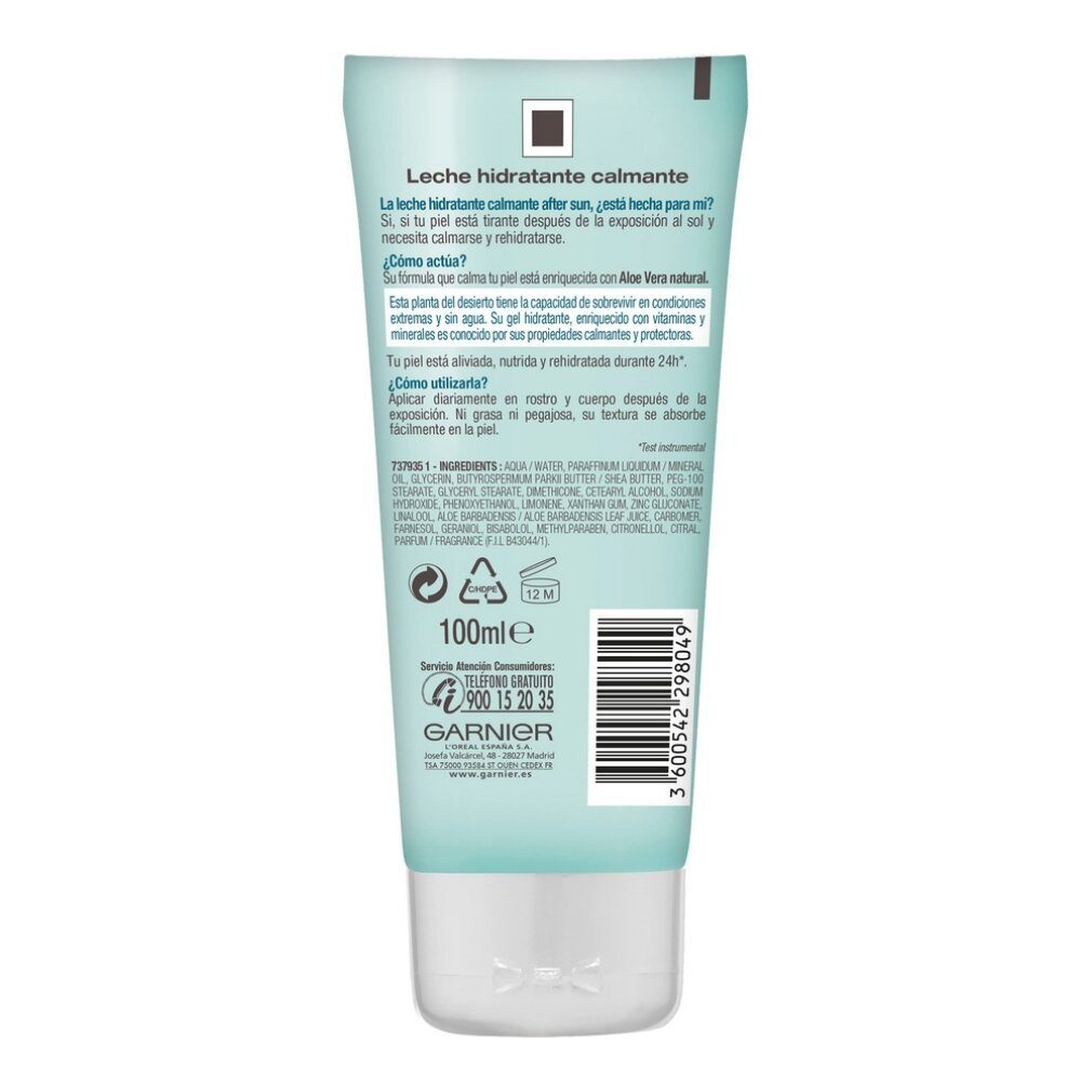 AFTER SUN ml Sonnenschutzpflege GARNIER hidratante 100 calmante leche