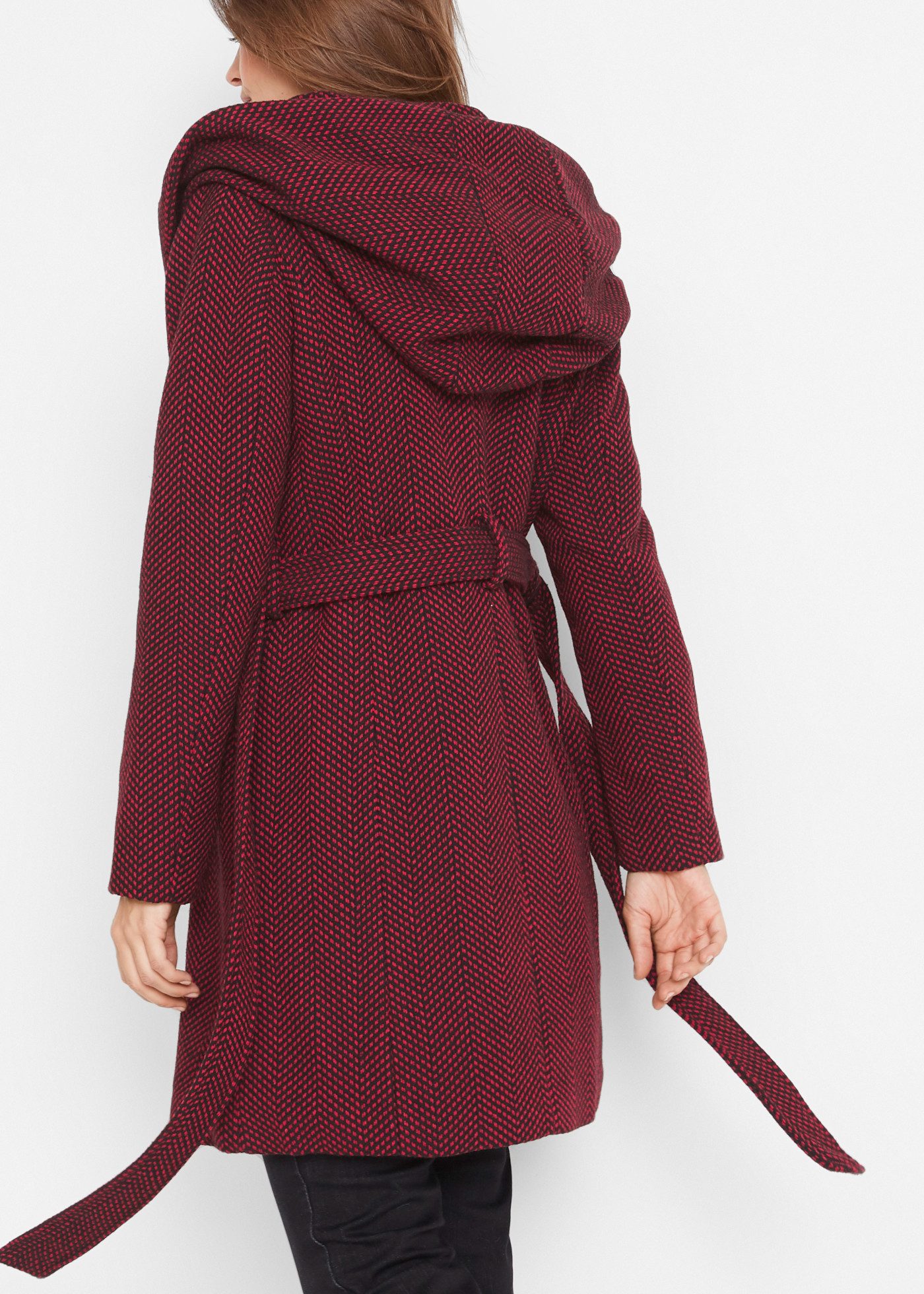 bonprix Outdoorjacke zweireihig, mit großer Kapuze, Loose Fit – Bild 2 von 5