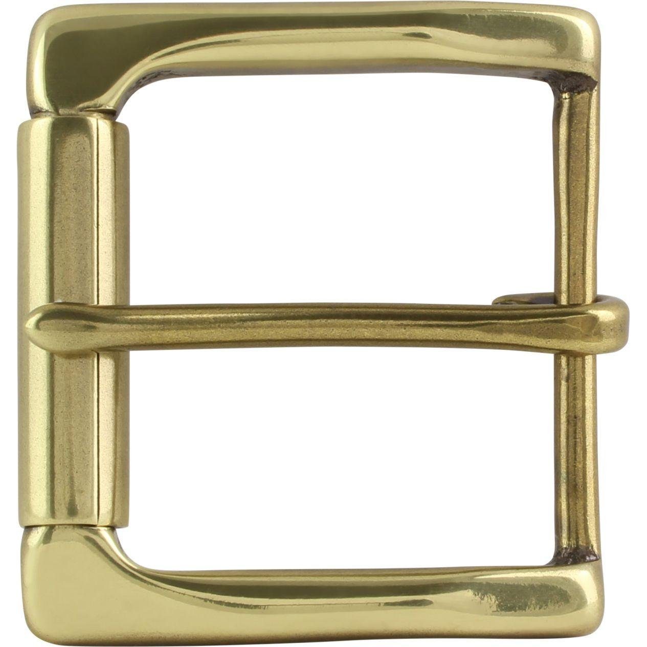 Ede Gürtelschnalle 40mm - Gürtelschließe Rolle 4,0 aus mit massivem BELTINGER Buckle Messing cm