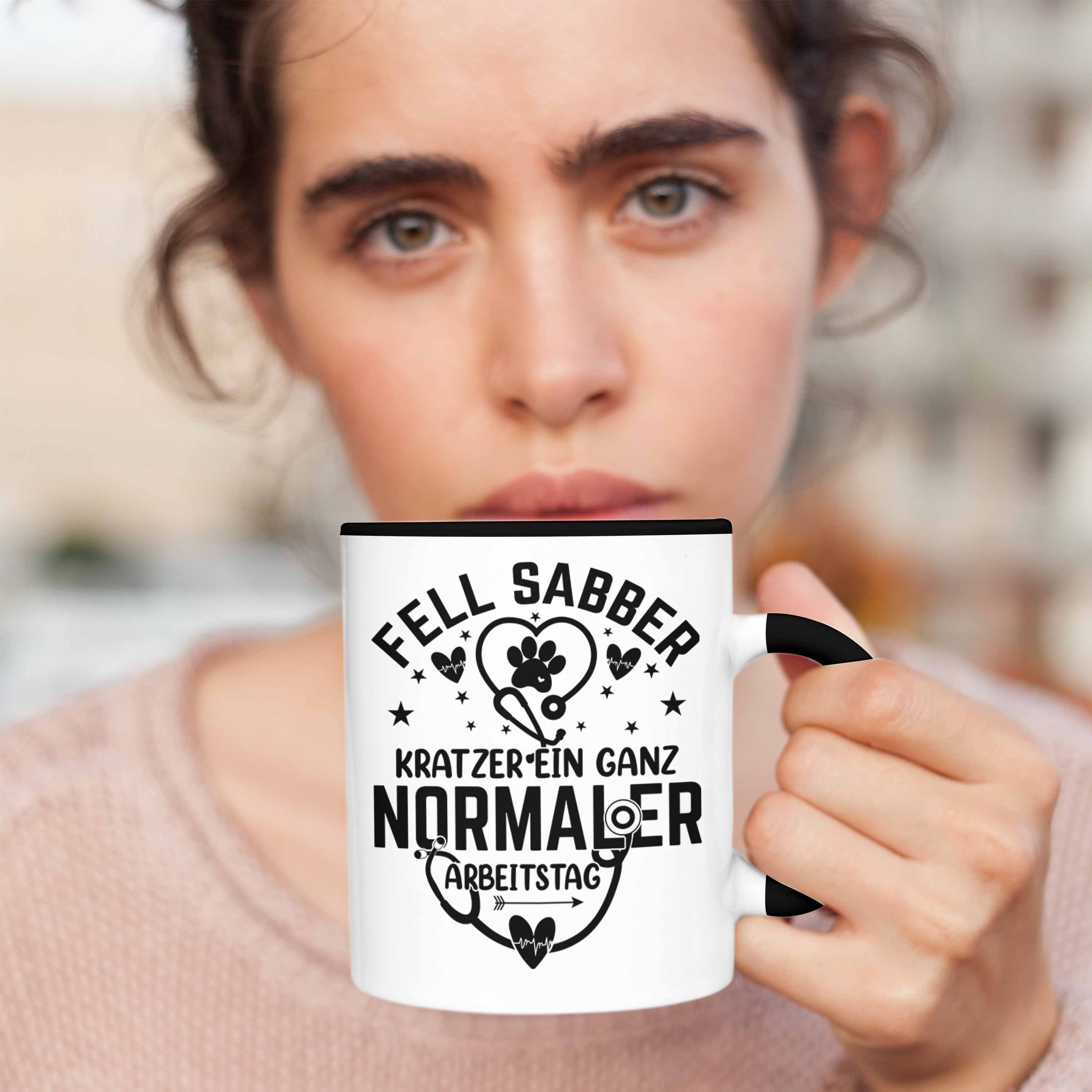 Spruch Lustiger Trendation für Geschenkidee Tasse Tasse Tierärztin Schwarz Ka Geschenk Tierarzt