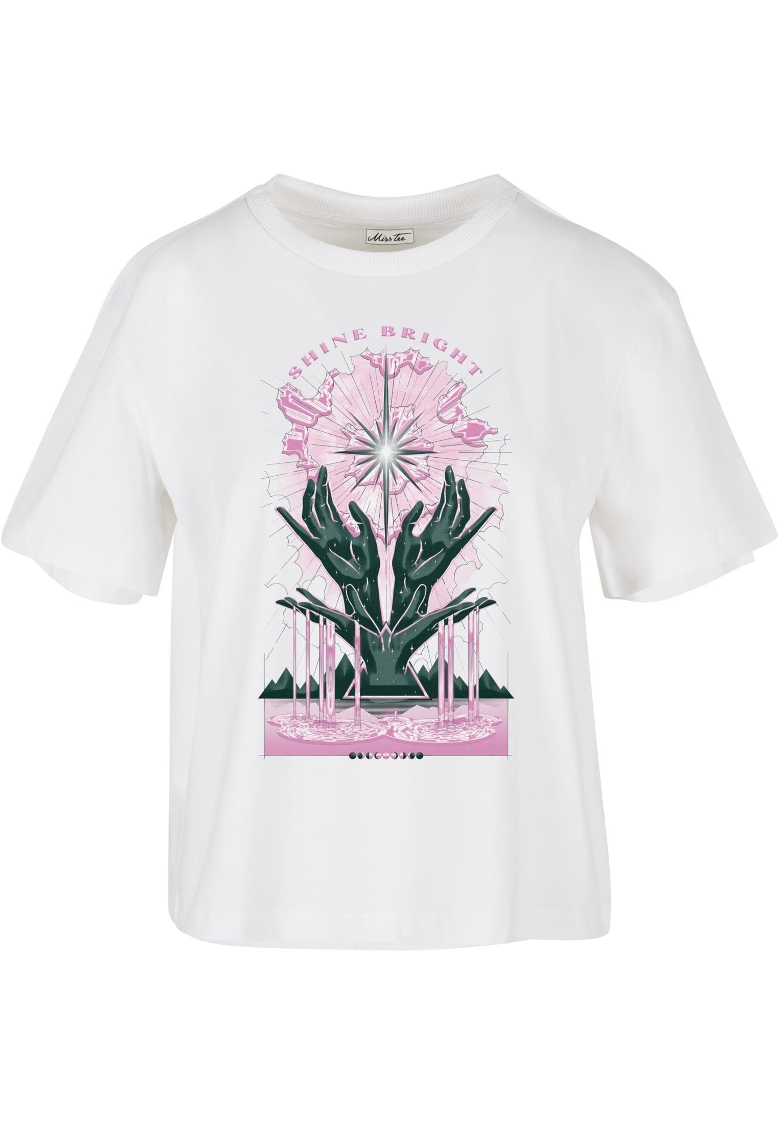 MisterTee Kurzarmshirt Damen Shine Bright Tee (1-tlg), Stylisches T-Shirt  aus angenehmer Baumwollmischung