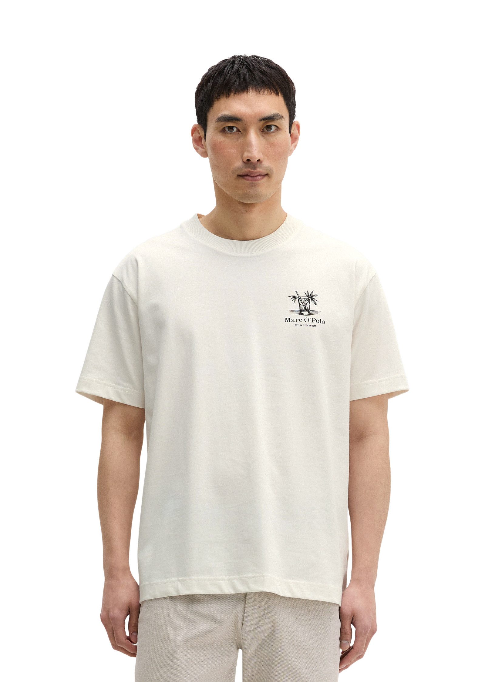 T-Shirt mit sommerlichem Rückenprint