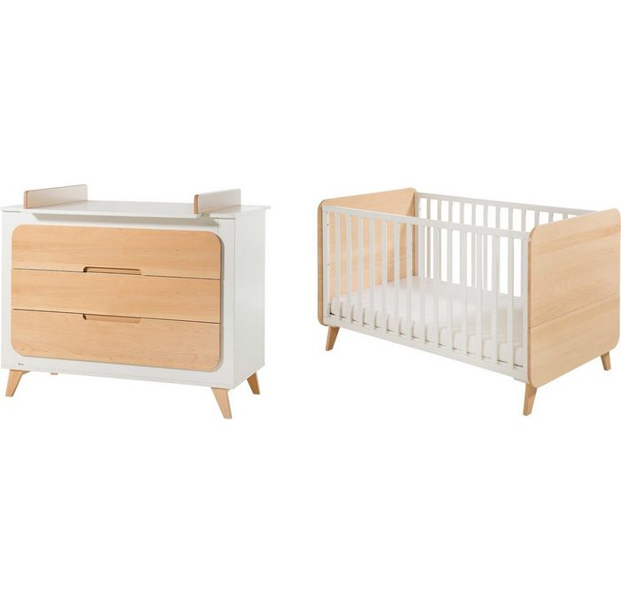Geuther Babymöbel-Set Traumwald (Spar-Set 2-St) mit Kinderbett und Wickelkommode; Made in Germany
