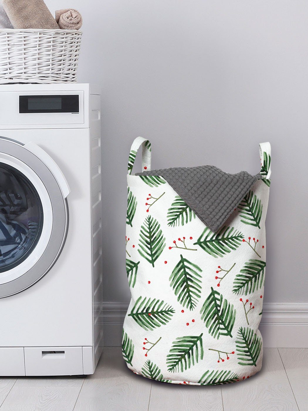 Griffen Wäschesäckchen Waschsalons, Wäschekorb mit Abakuhaus Kordelzugverschluss für Weihnachtsbaum Branchen-Muster