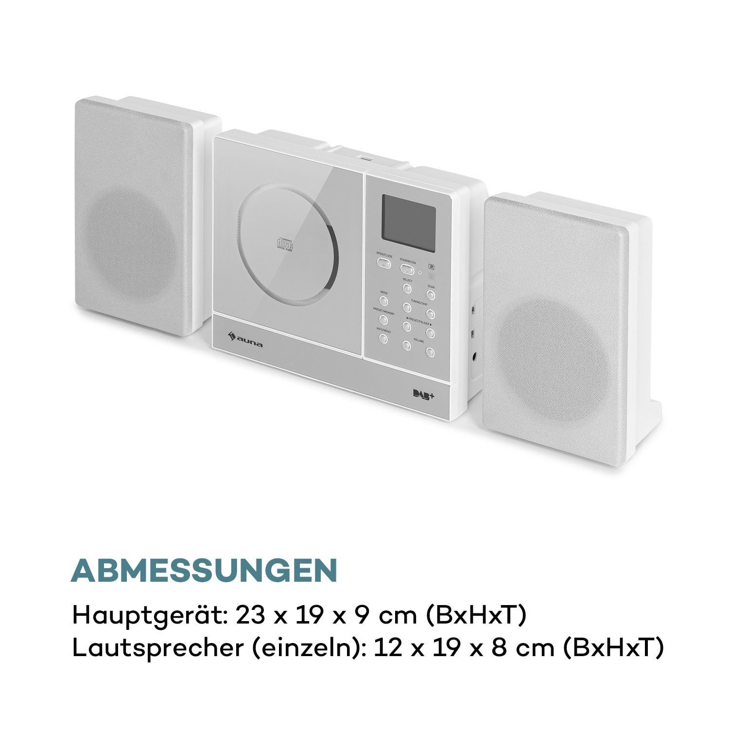 Connect Bluetooth W, Musikanlage) Radio Küchenradio (Internet/DAB+/FM Digitalradio Radio, Stereoanlage Vertical 10 Auna Kompakt