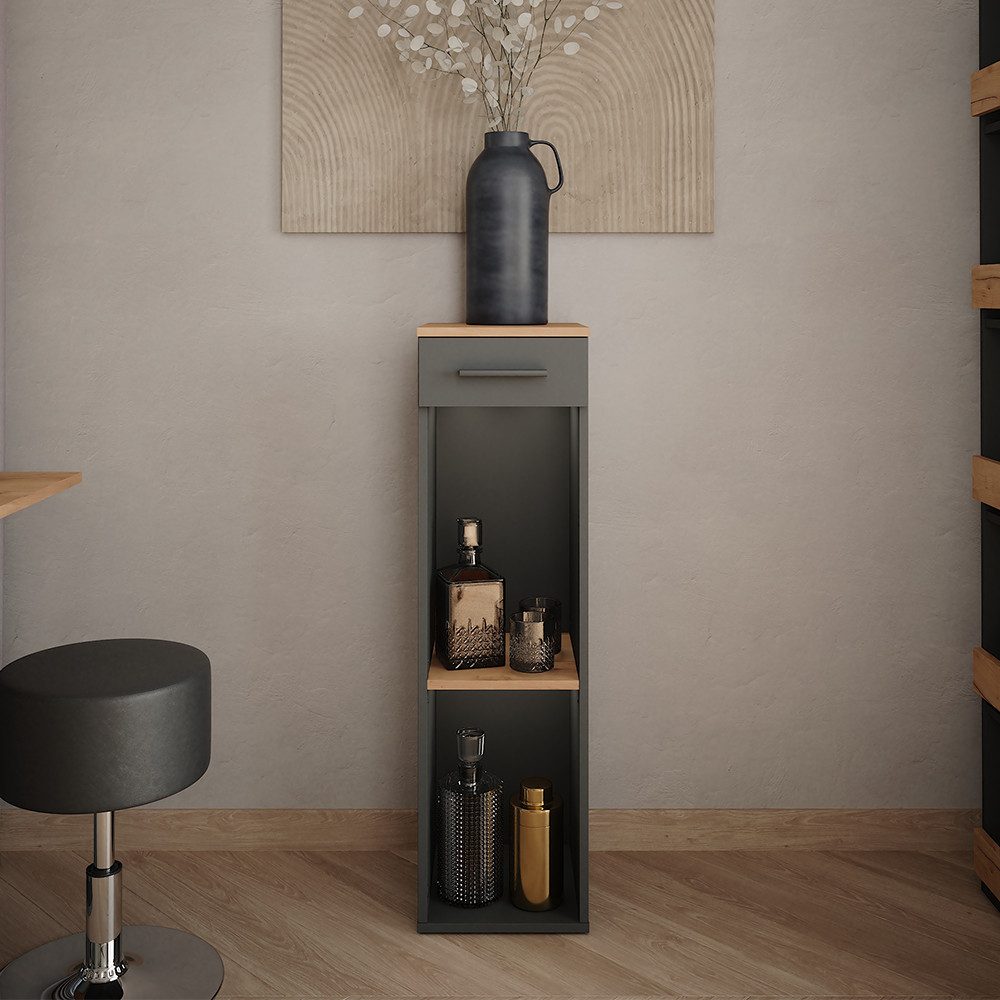 Vicco Weinregal Repose, Goldkraft Eiche/Anthrazit, 30 x 106 cm, 1-tlg.
