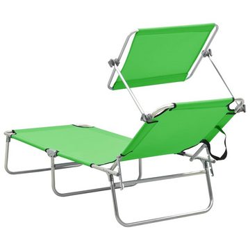 vidaXL Wellnessliege Gartenliege Strandliege Klappbare Sonnenliege Campingliege Aluminium D