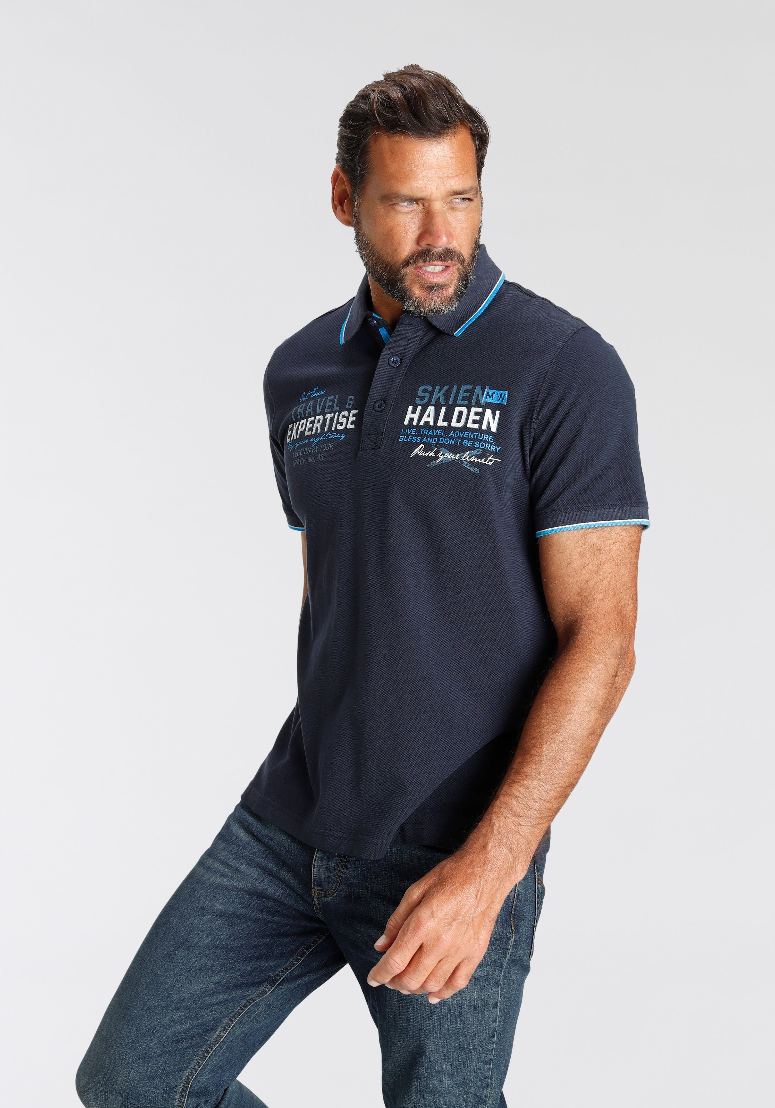 Man's World Poloshirt Kurzarm, bedrucktes Design, günstig online kaufen