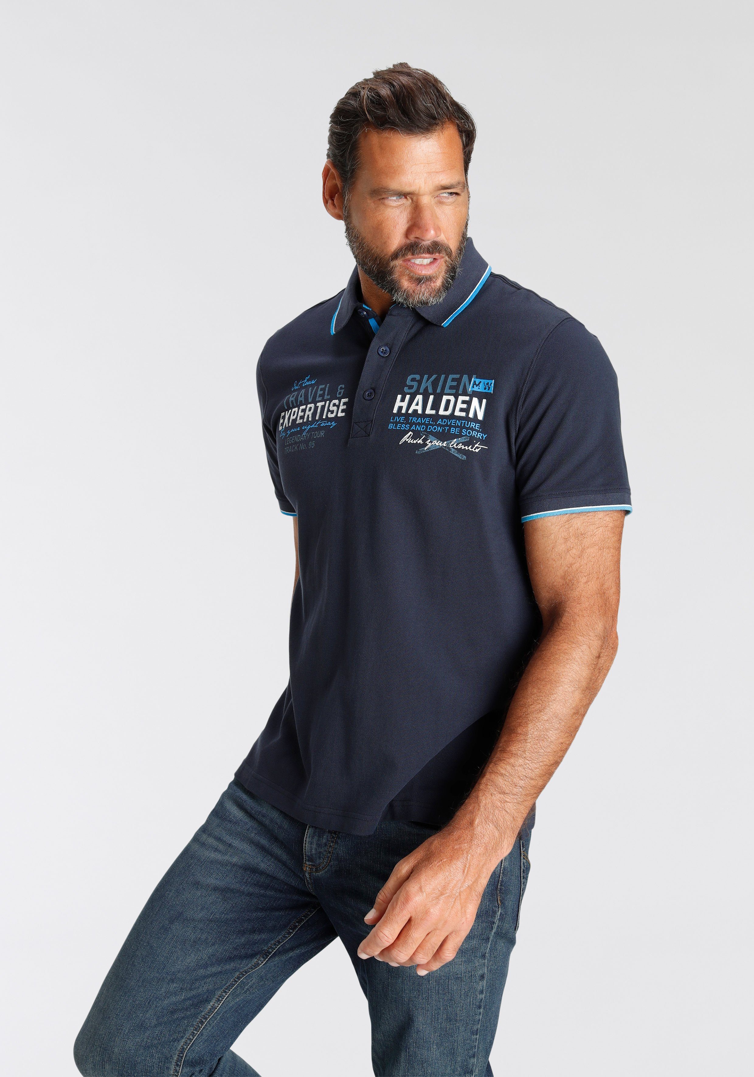 Man's World Poloshirt mit modischem Print