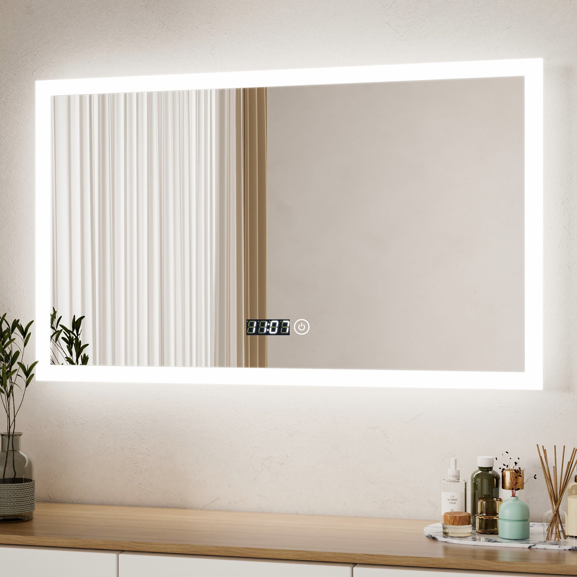 WDWRITTI Schminkspiegel Wandmontage Wandspiegel groß 100x60 günstig online kaufen
