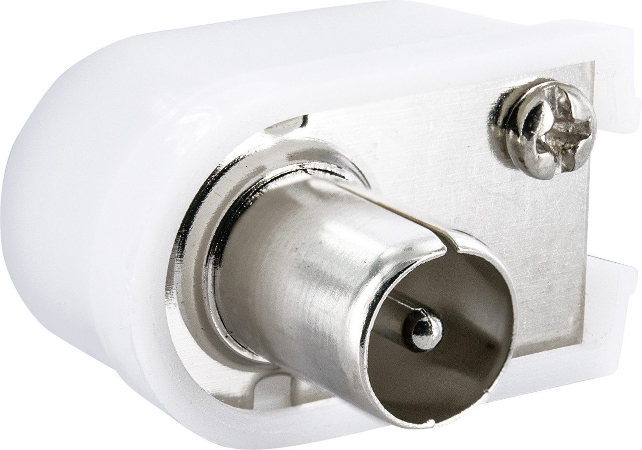 Schwaiger Schwaiger IEC Winkelstecker WST10 532 weiß, 1 Stk. Camping Sat-Anlage