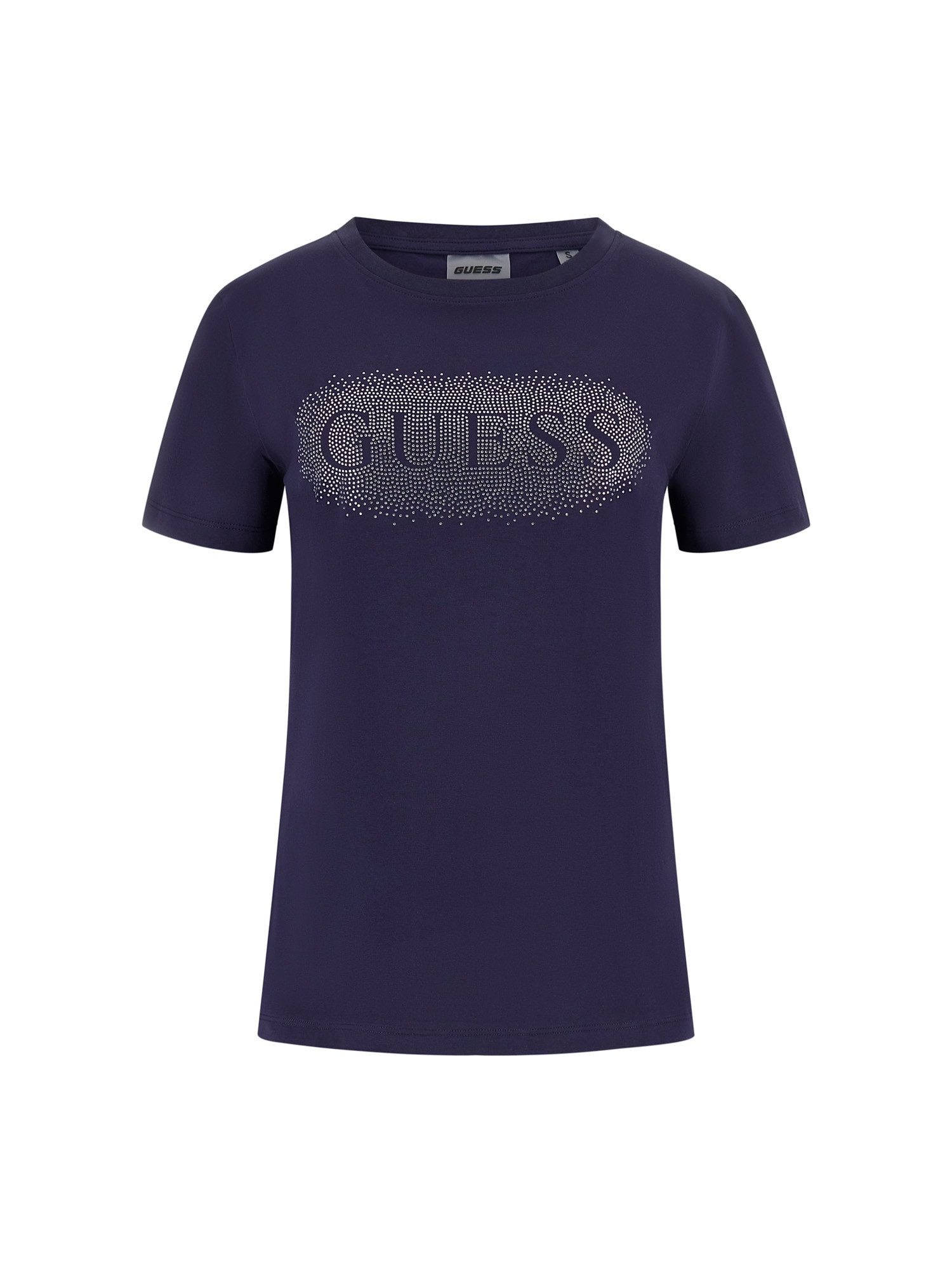 Guess T-Shirt – T-Shirt mit Rundhalsausschnitt und Strassstein-Logo