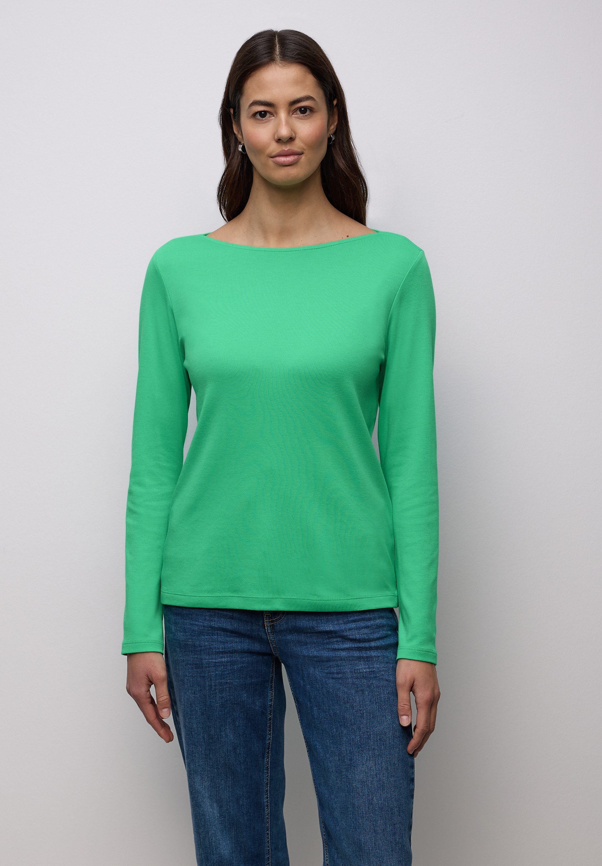 STREET ONE Langarmshirt mit U-Boot-Ausschnitt