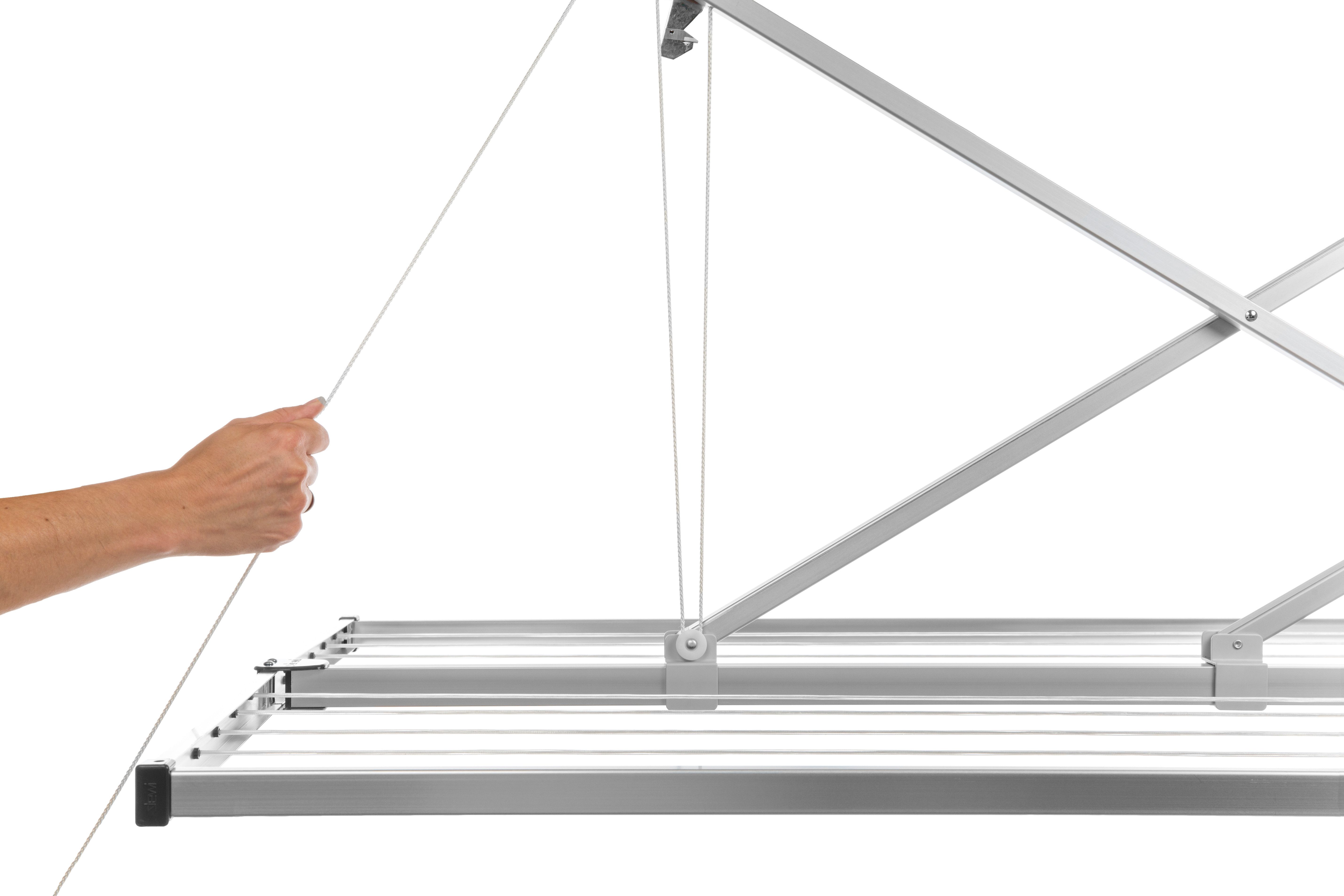 Stewi Wäscheständer Deckentrockner blackline Libelle XL, 22m Trockenlänge, Aluminium, rostfrei, Deckentrockner