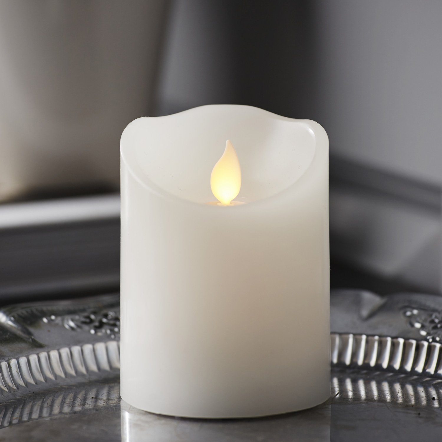 STAR TRADING LED-Kerze Stumpenkerze Echtwachs mechanisch bewegte Flamme Tim günstig online kaufen