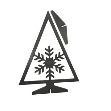 Creativ Metall Künstlicher Weihnachtsbaum, Stahl 4mm Innen u. Außen 30x40cm Industrielook