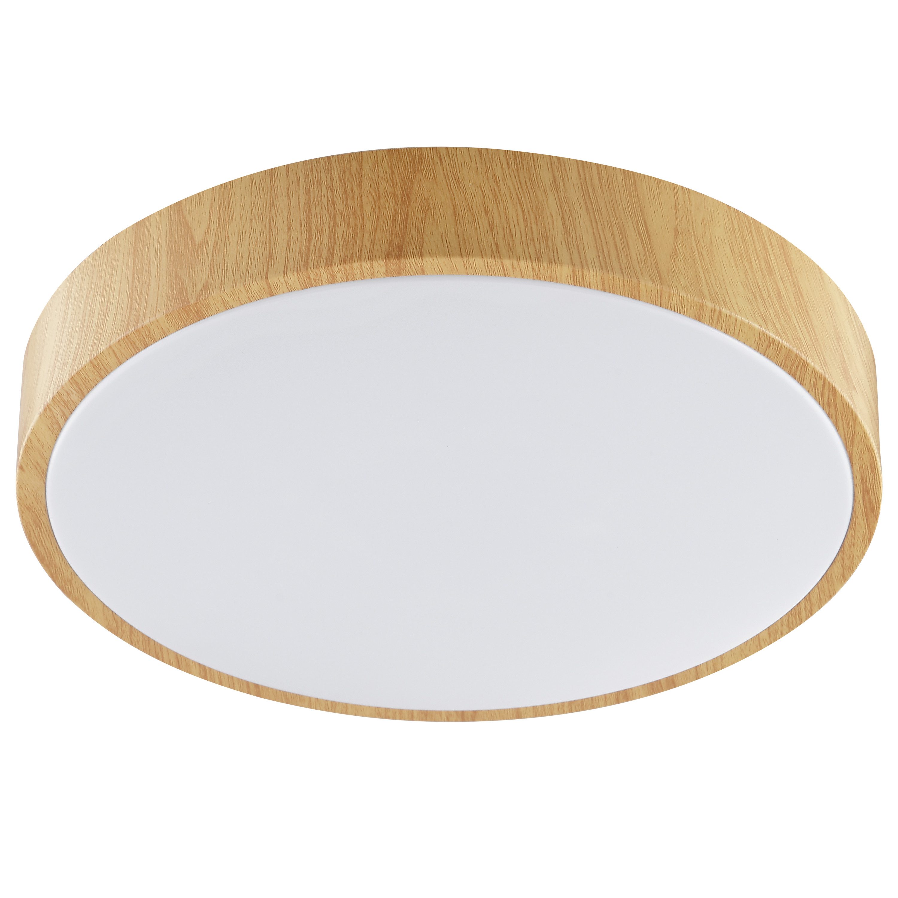 Brilliant LED Deckenleuchte Teranon, LED fest integriert, Warmweiß, Holzoptik, 3000 K, braun/weiß
