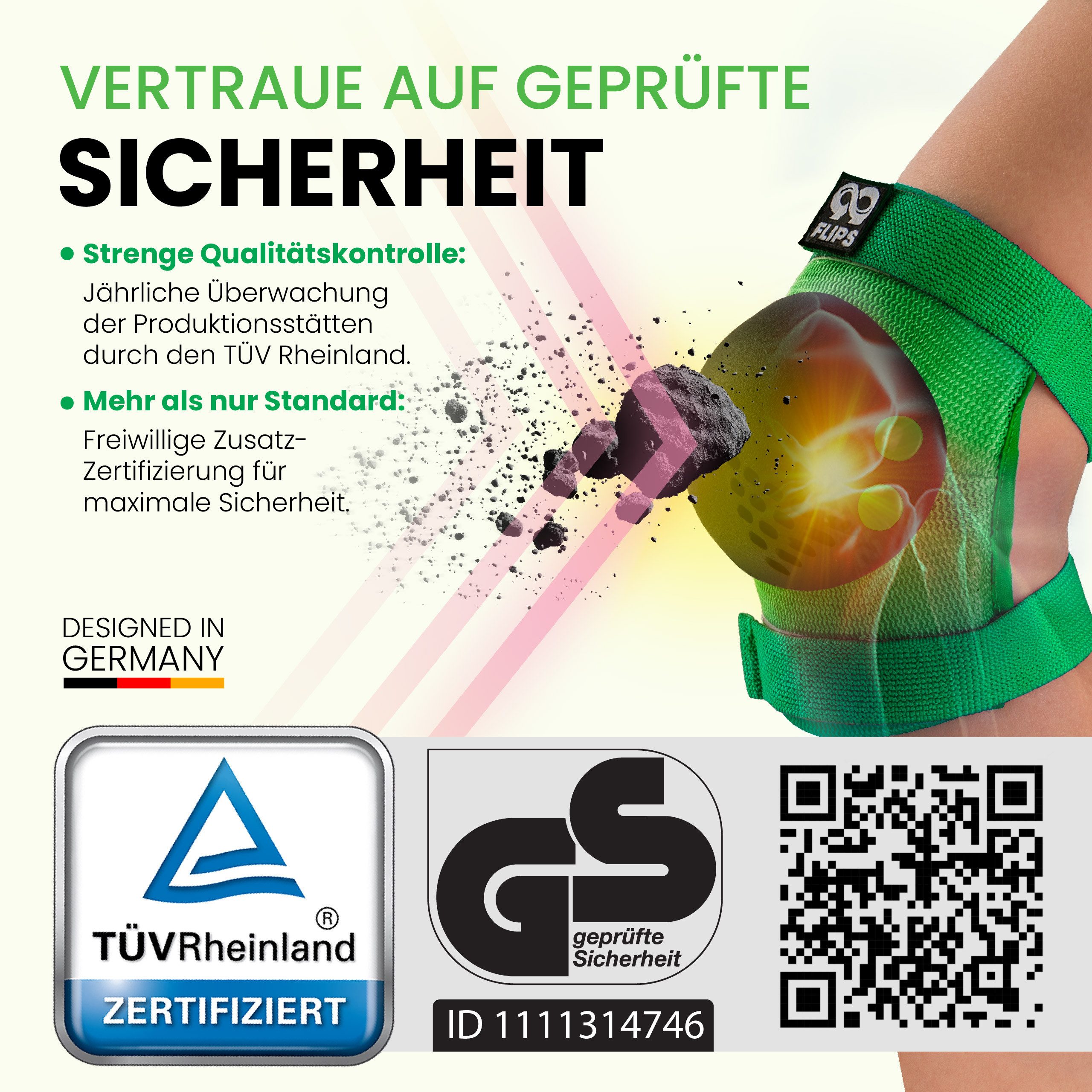 99FLIPS Protektoren-Set RISE Schoner Set Kinder für Skateboard und Inline Skaten (Inliner Schützer Set Kinder, 7-tlg., Inliner Schoner Knie-, Ellenbogen und Han – Bild 2 von 5