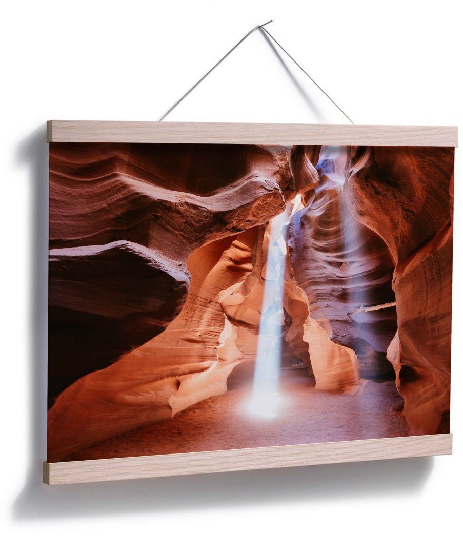 Landschaften Wandbild, Poster, Wall-Art Poster Canyon, Wandposter St), Sonnenstrahlen Bild, (1